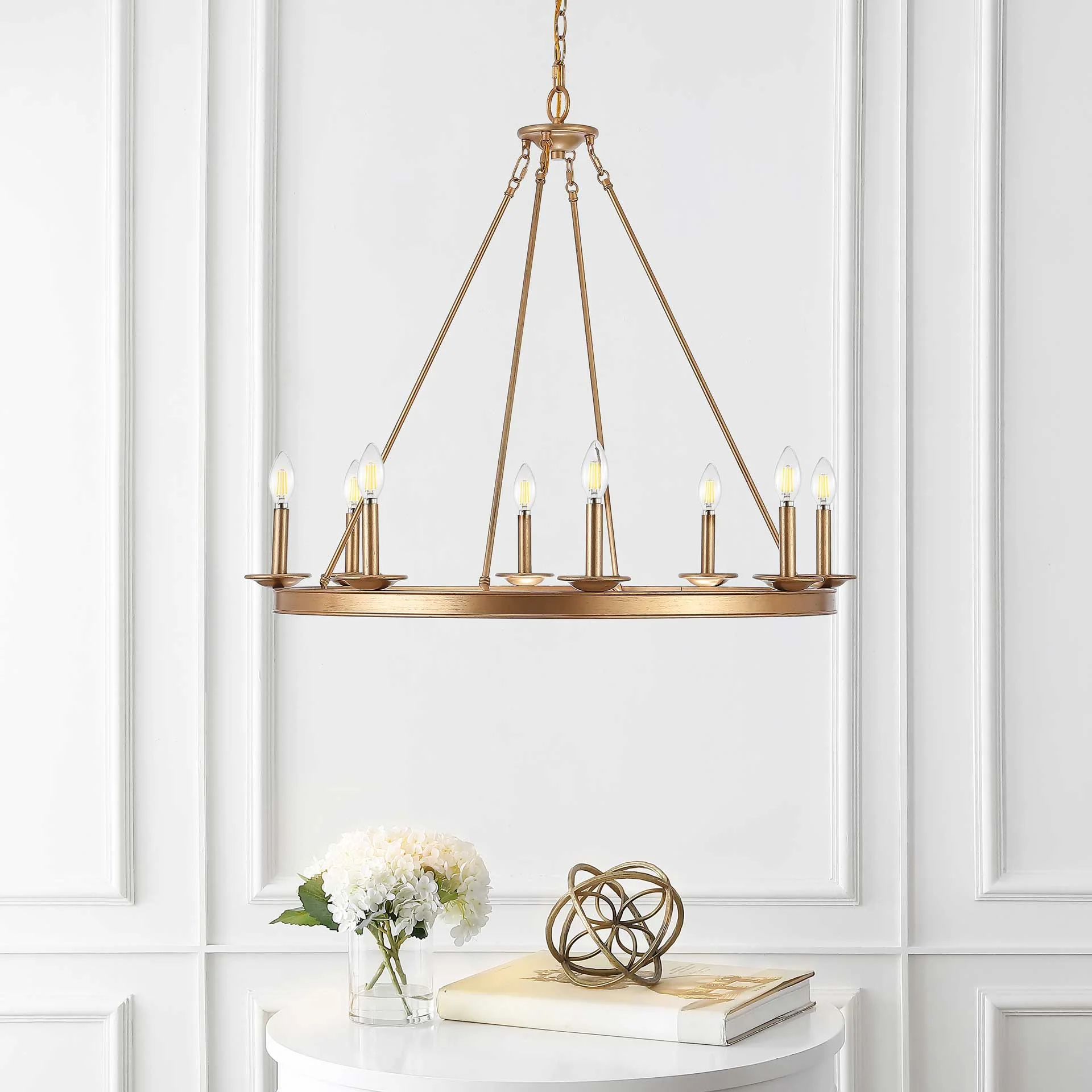 Faryn 8 Light Chandelier Gold Painted - Image 4