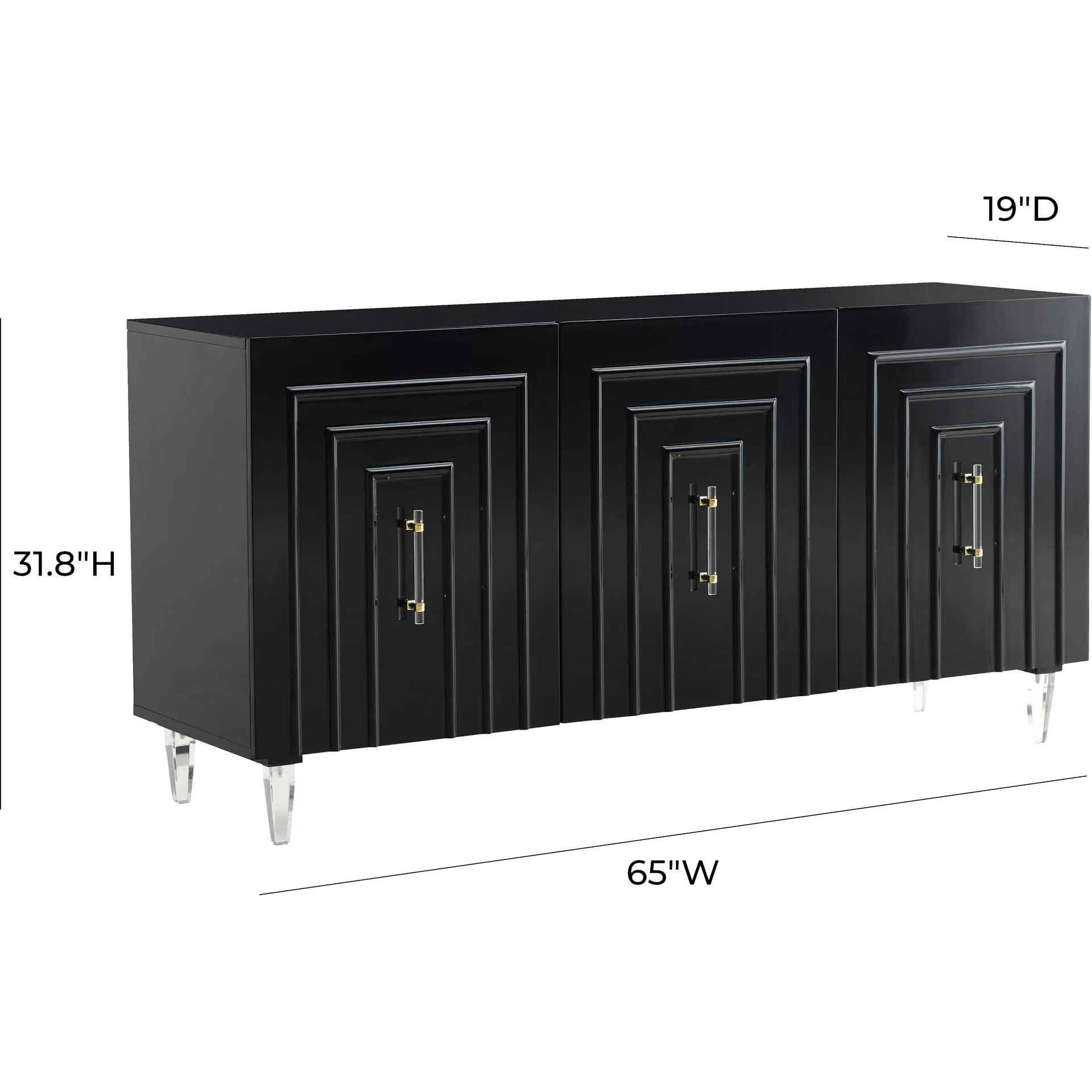 Faryn Lacquer Buffet Black - Image 8