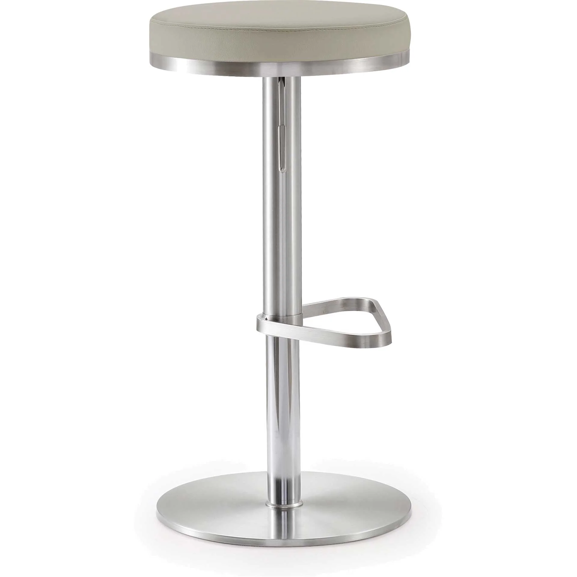 Fatima Stainless Steel Bar Stool Light Gray - Image 2