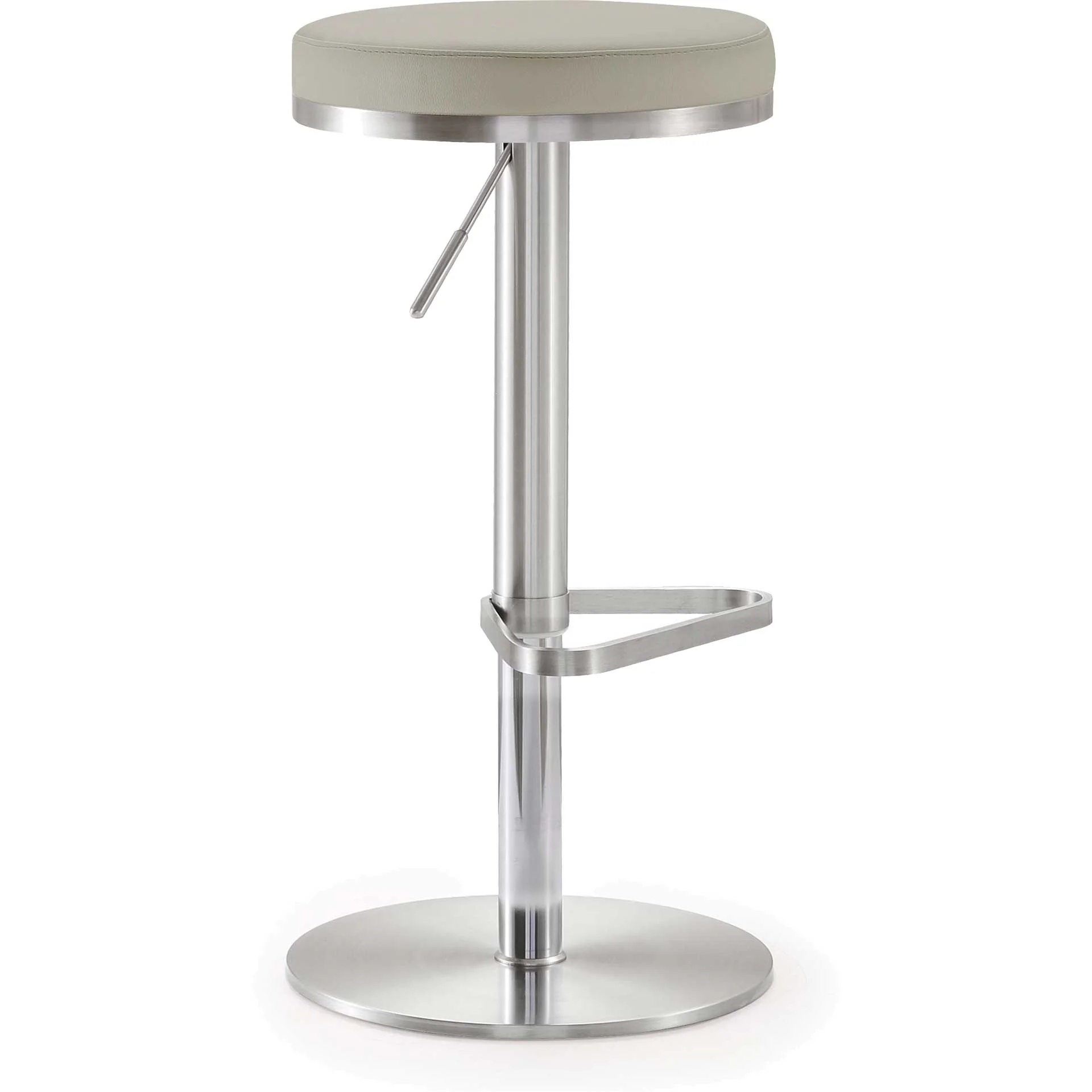 Fatima Stainless Steel Bar Stool Light Gray - Image 3