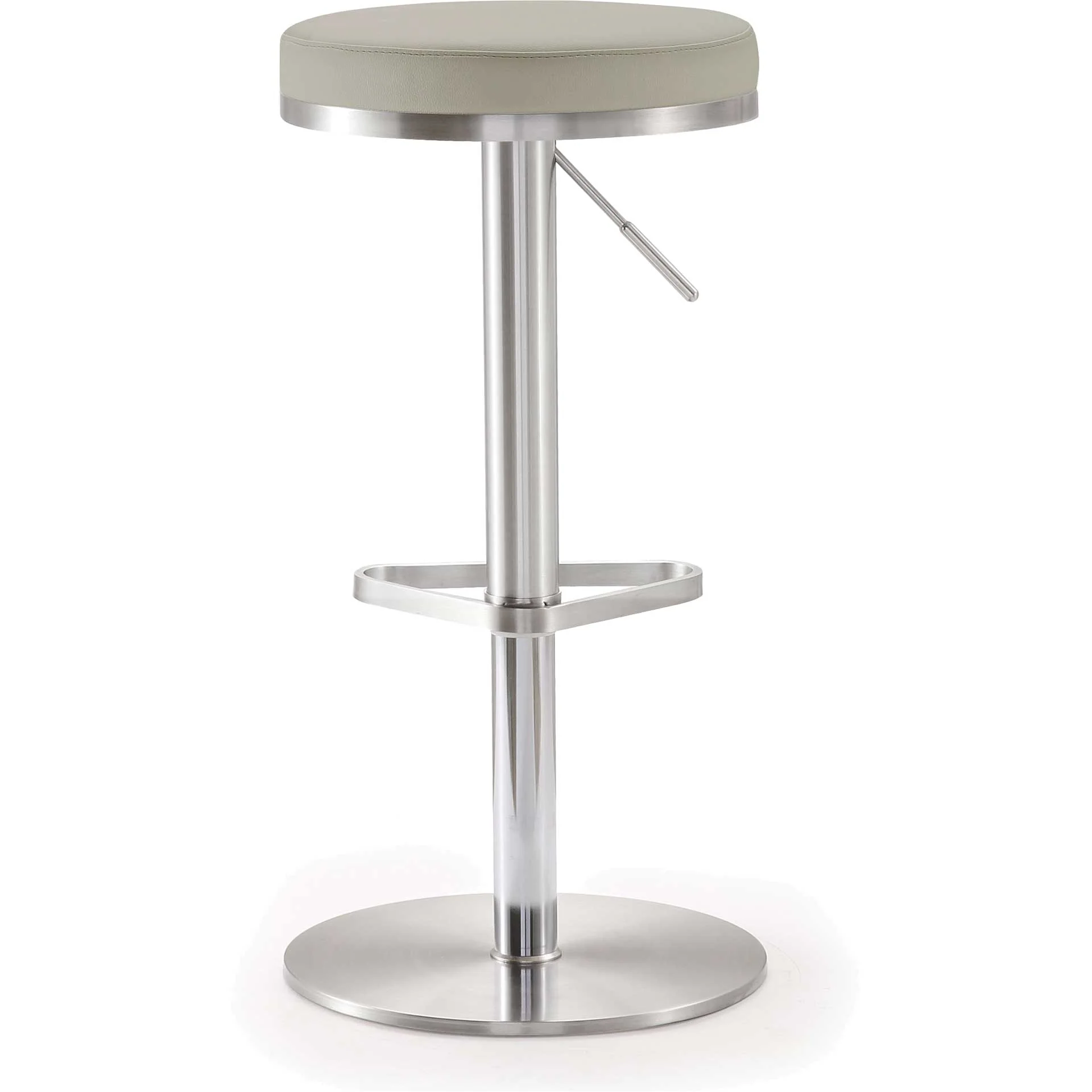 Fatima Stainless Steel Bar Stool Light Gray - Image 4