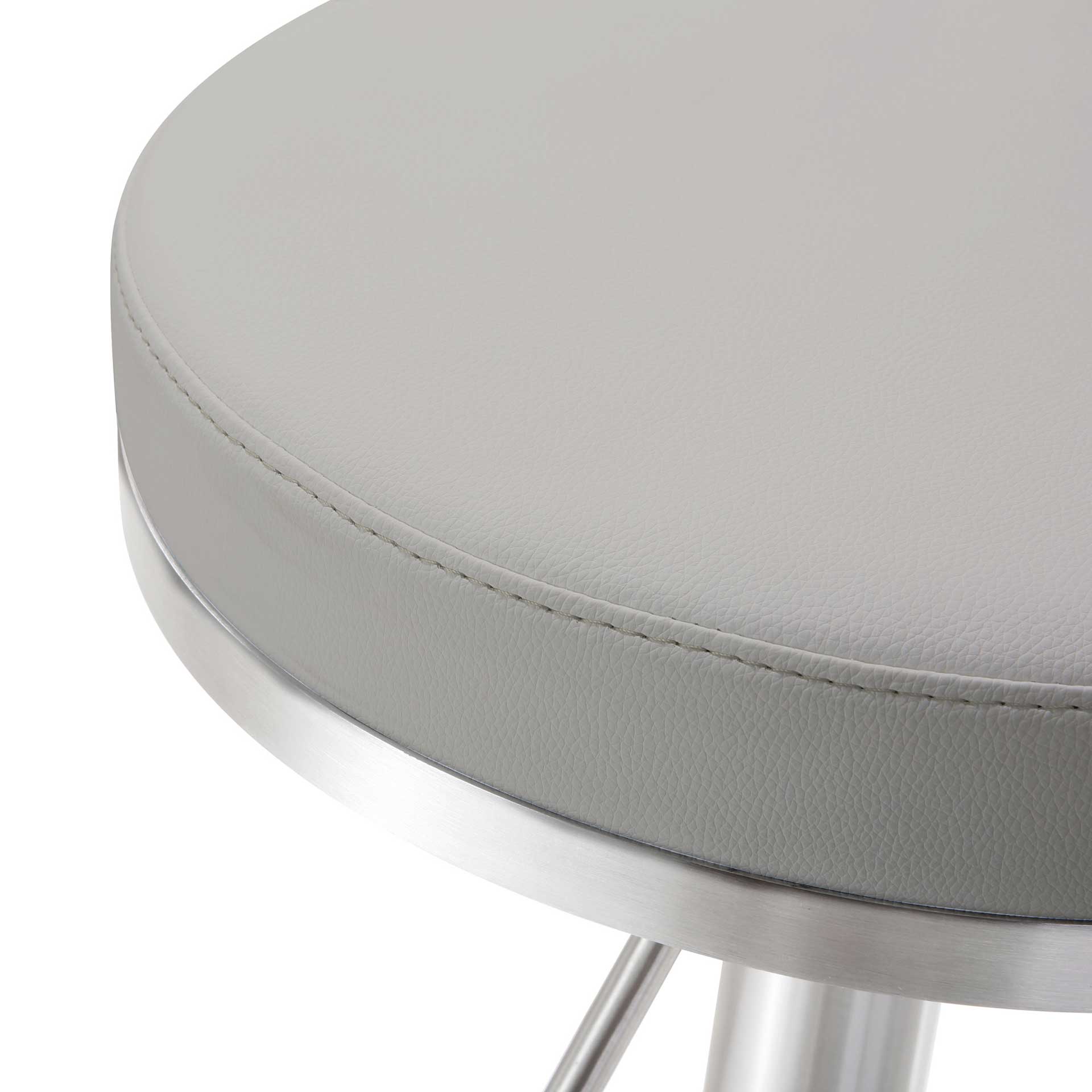 Fatima Stainless Steel Bar Stool Light Gray - Image 5