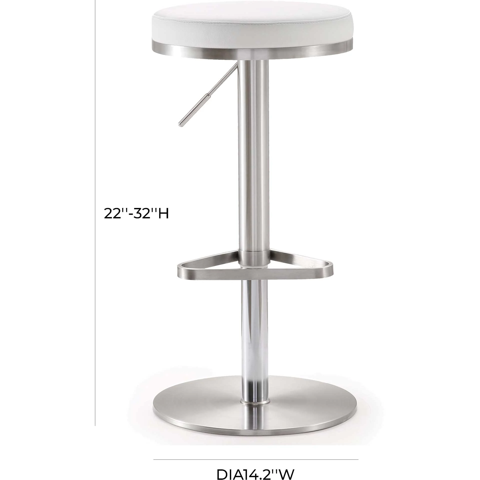 Fatima Stainless Steel Bar Stool White - Image 10