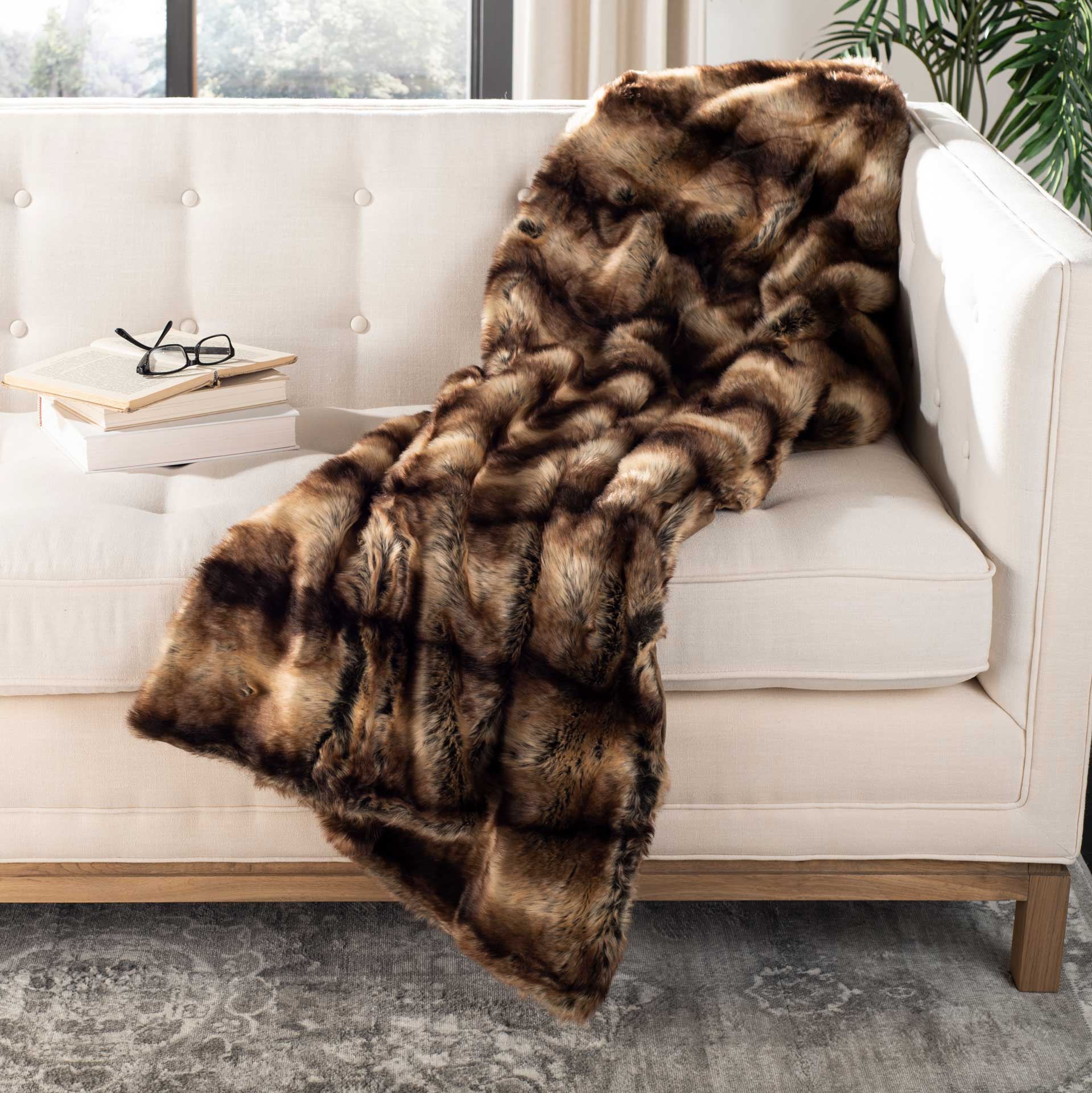 Faux Luxe Brick Throw Chocolate - Image 2