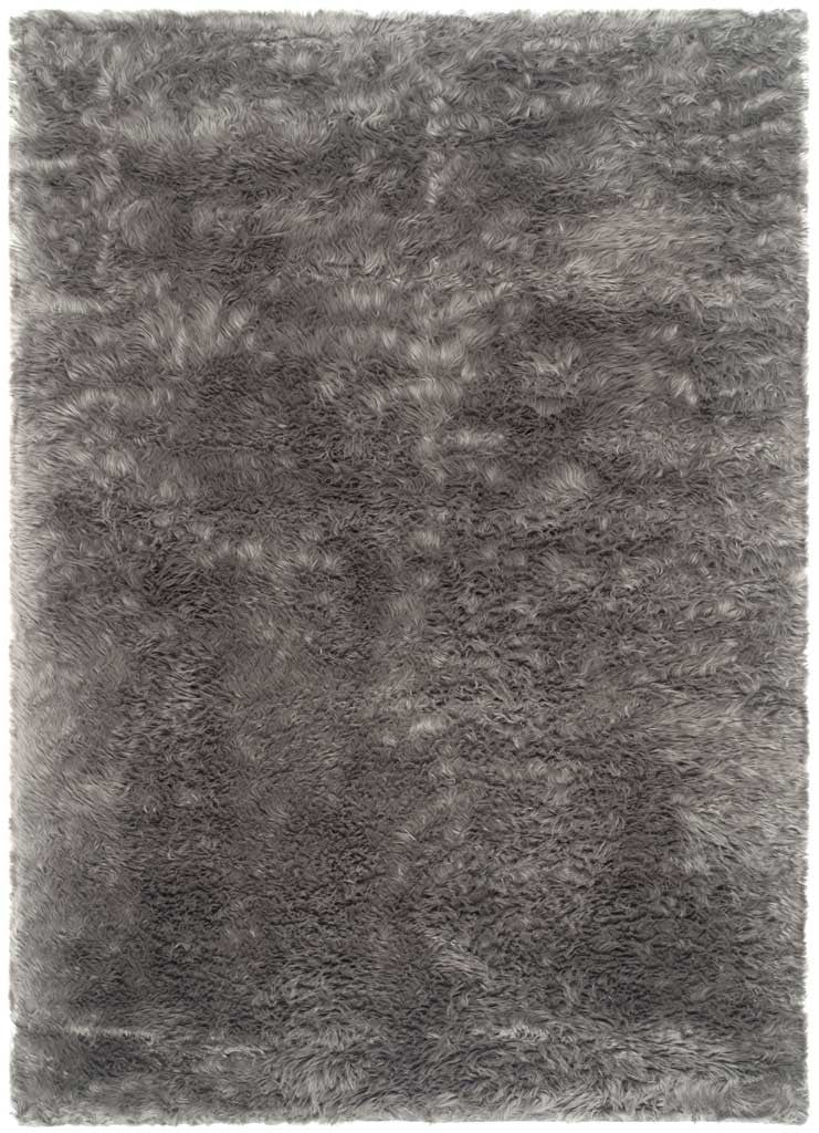 Faux Sheepskin Gray Area Rug - Image 2