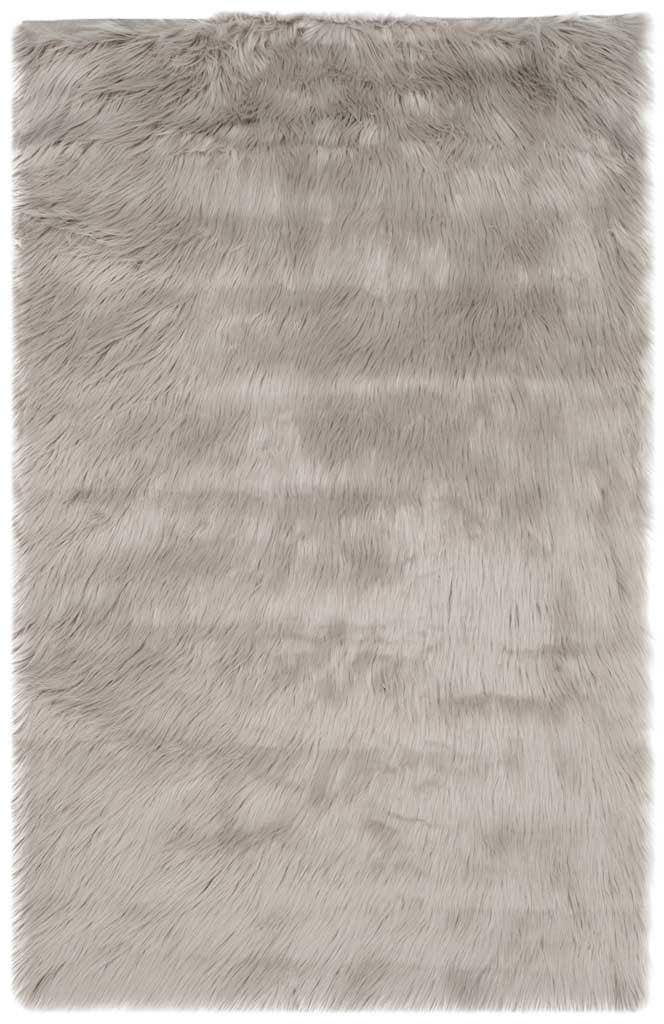 Faux Sheepskin Gray Area Rug - Image 3