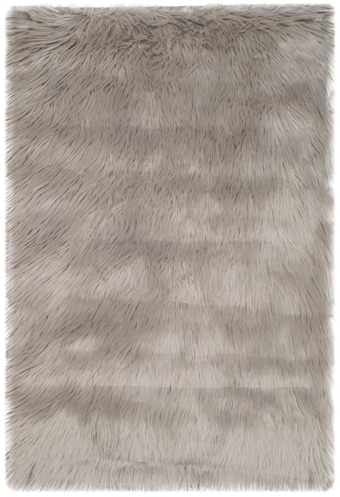 Faux Sheepskin Gray Area Rug - Image 4