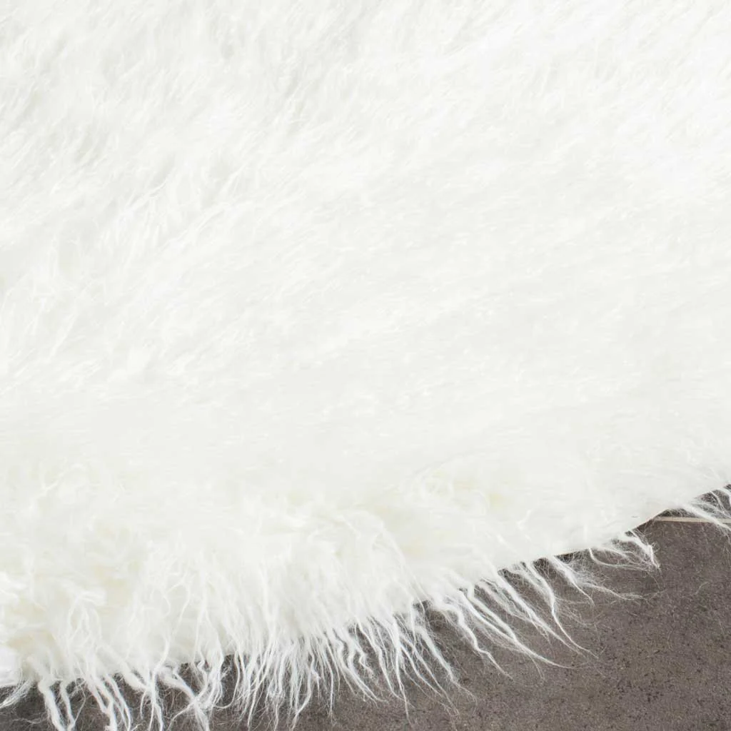 Faux Sheepskin Pelt Alt Ivory Area Rug - Image 3