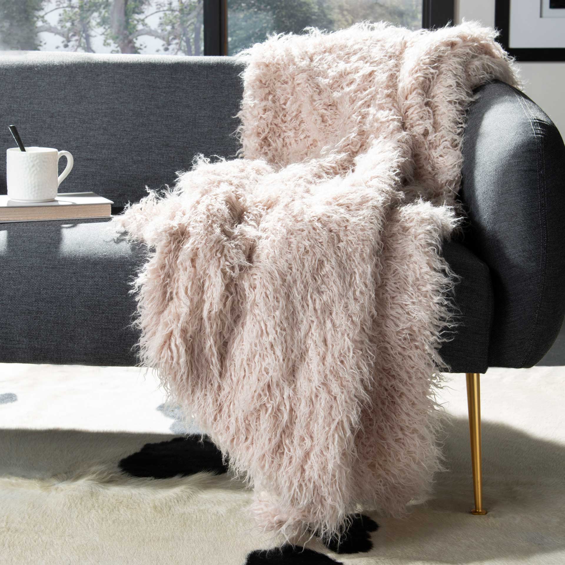 Faux Sheepskin Taupe - Image 3