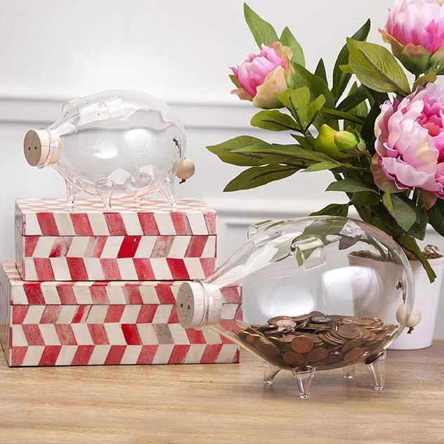 Fayette Glass Piggy Bank (Set of 2) - Image 2