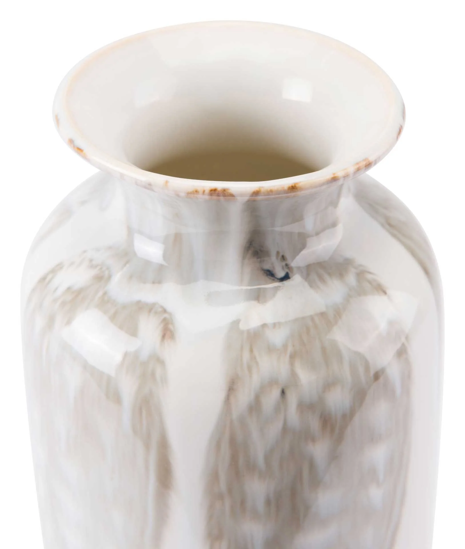 Feather Vase Ivory/Sage Green - Image 4