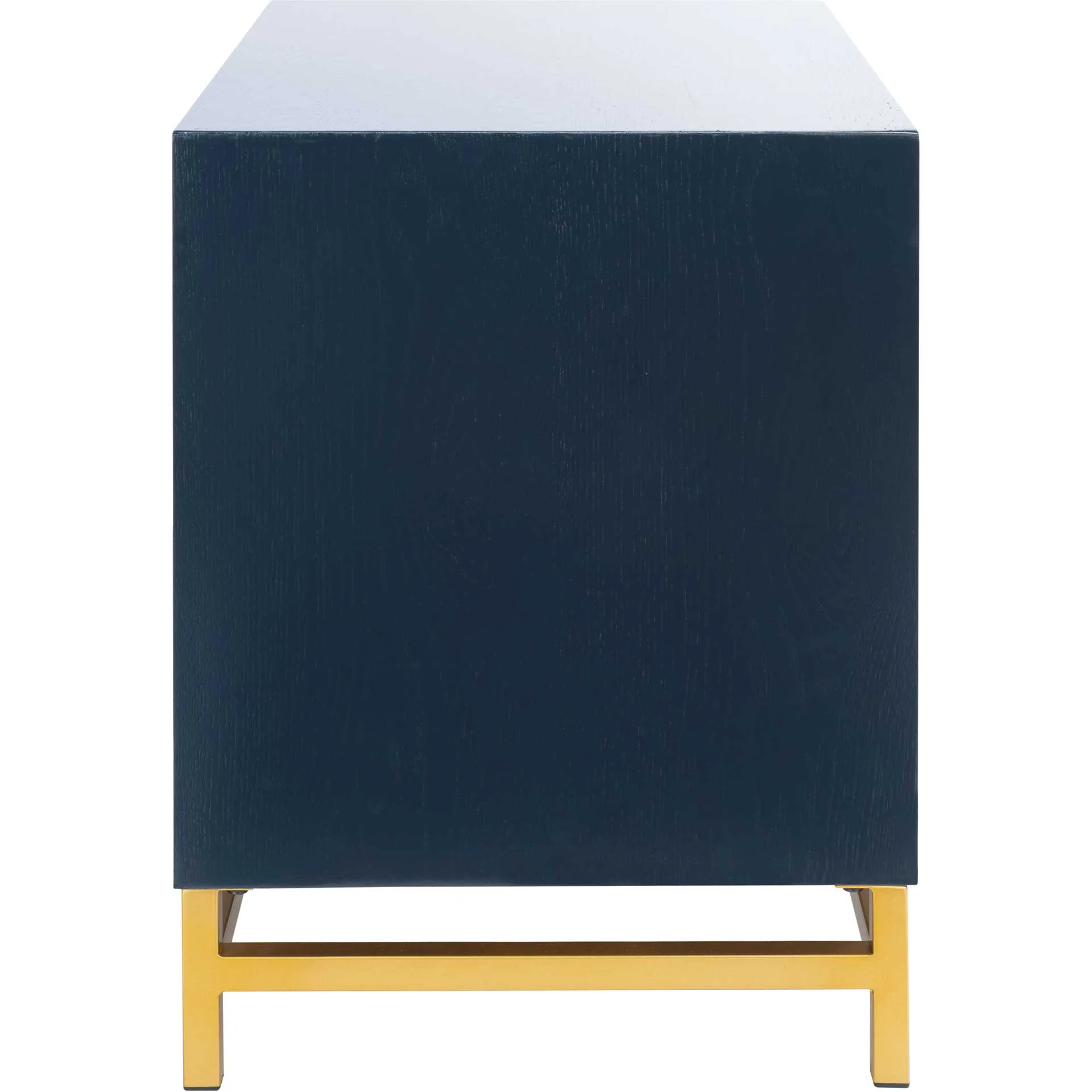 Femi 2 Drawer Nightstand Teal/Brass - Image 3