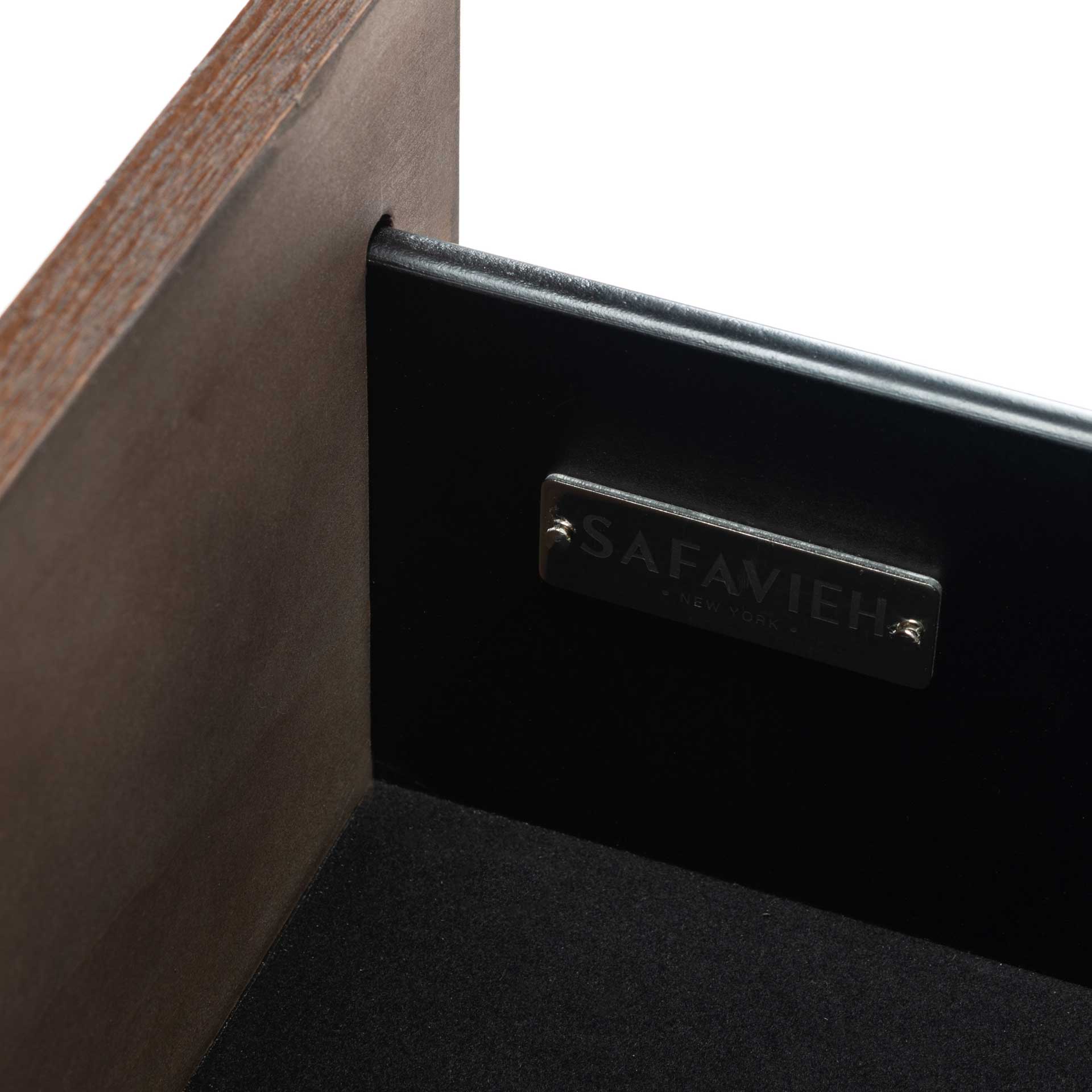 Femi 2 Drawer Nightstand Walnut/Brass - Image 7