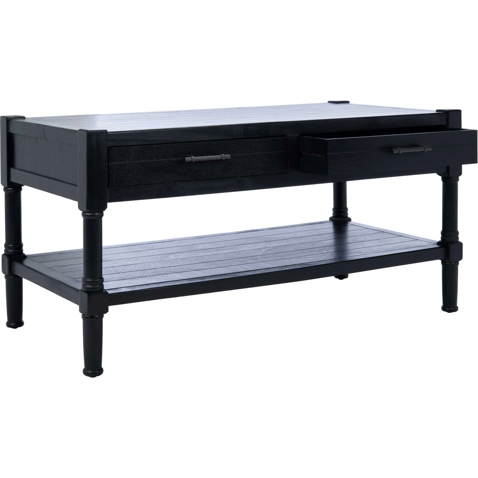 Fidelma 2 Drawer Coffee Table Black - Image 2