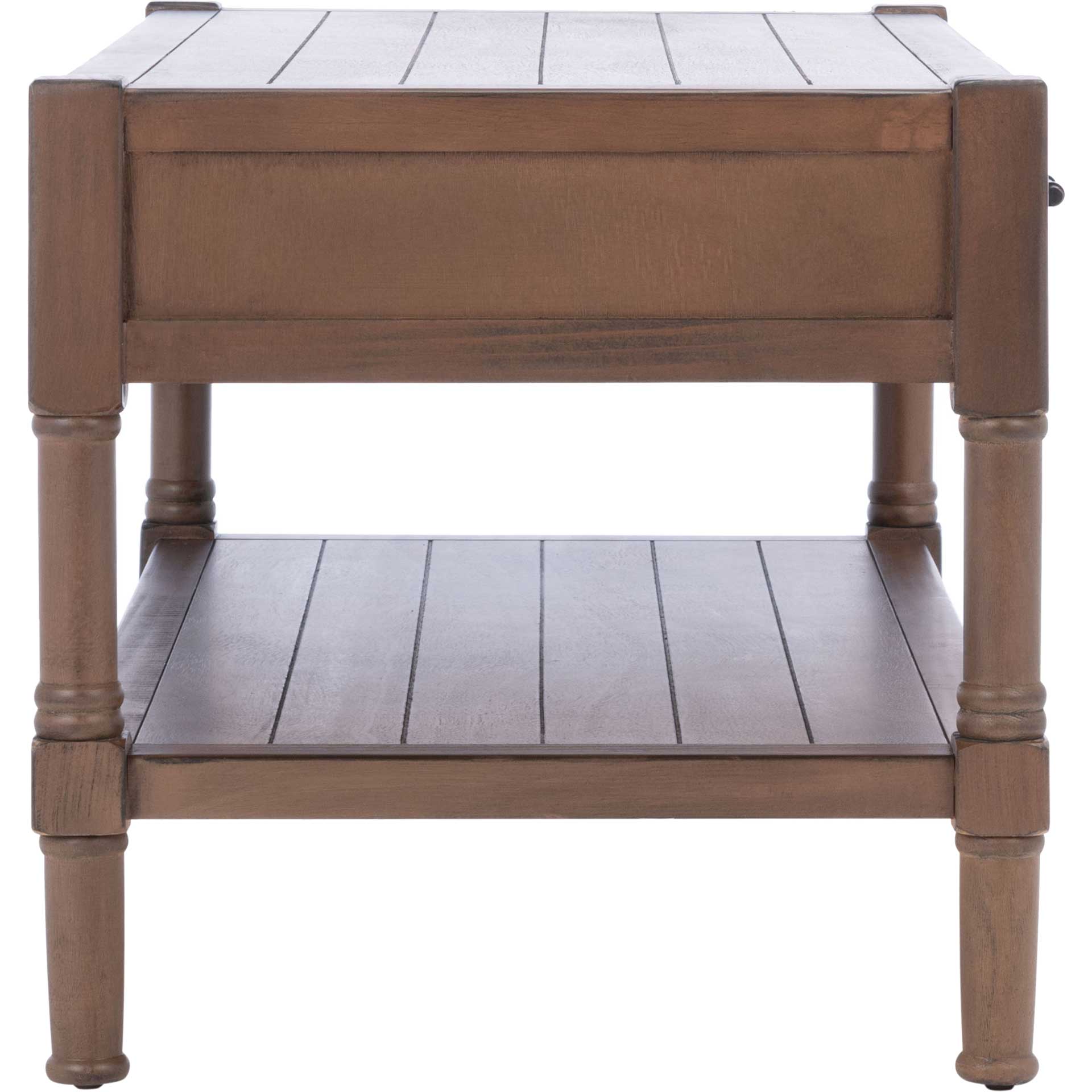 Fidelma 2 Drawer Coffee Table Brown - Image 3