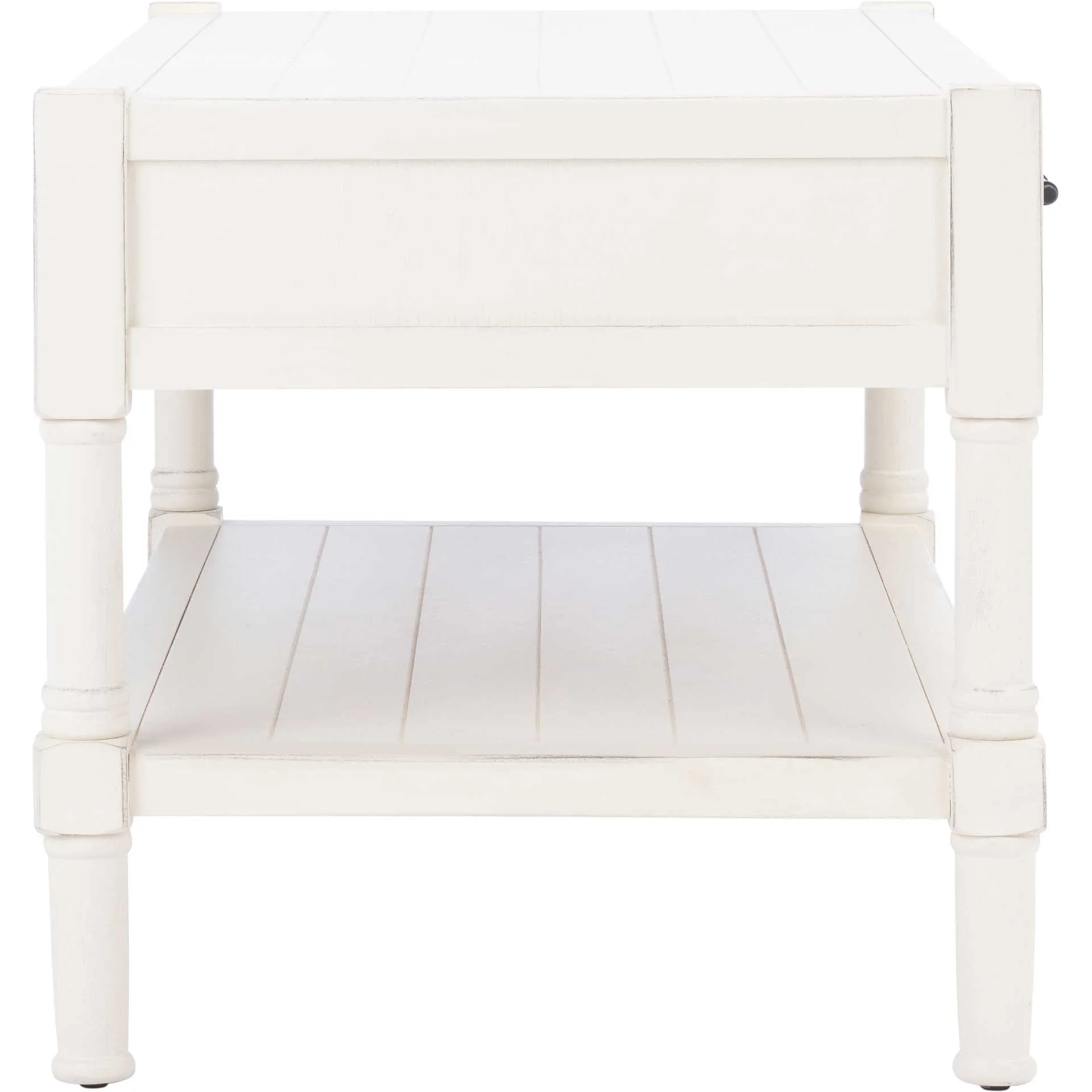 Fidelma 2 Drawer Coffee Table Distressed White - Image 3