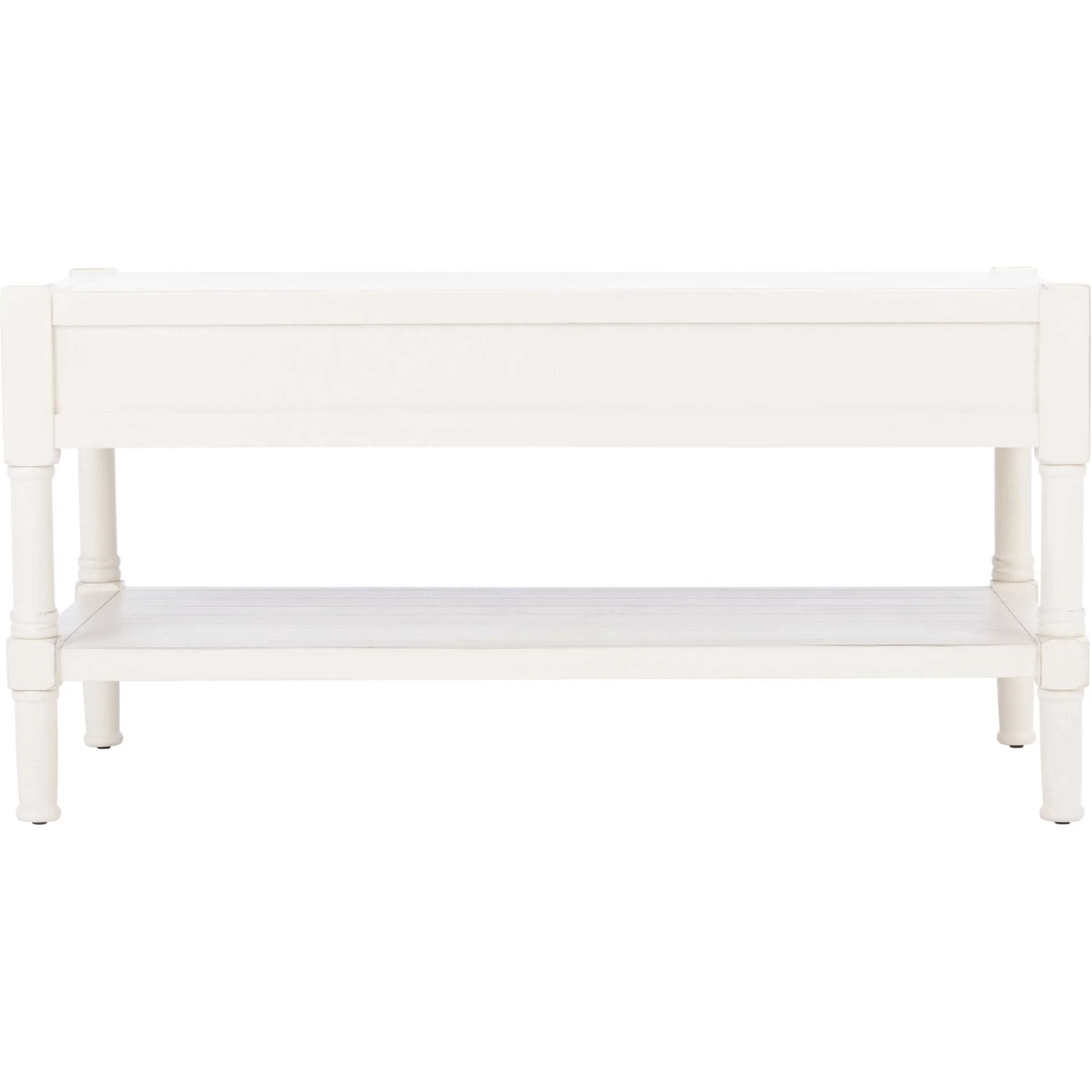 Fidelma 2 Drawer Coffee Table Distressed White - Image 4