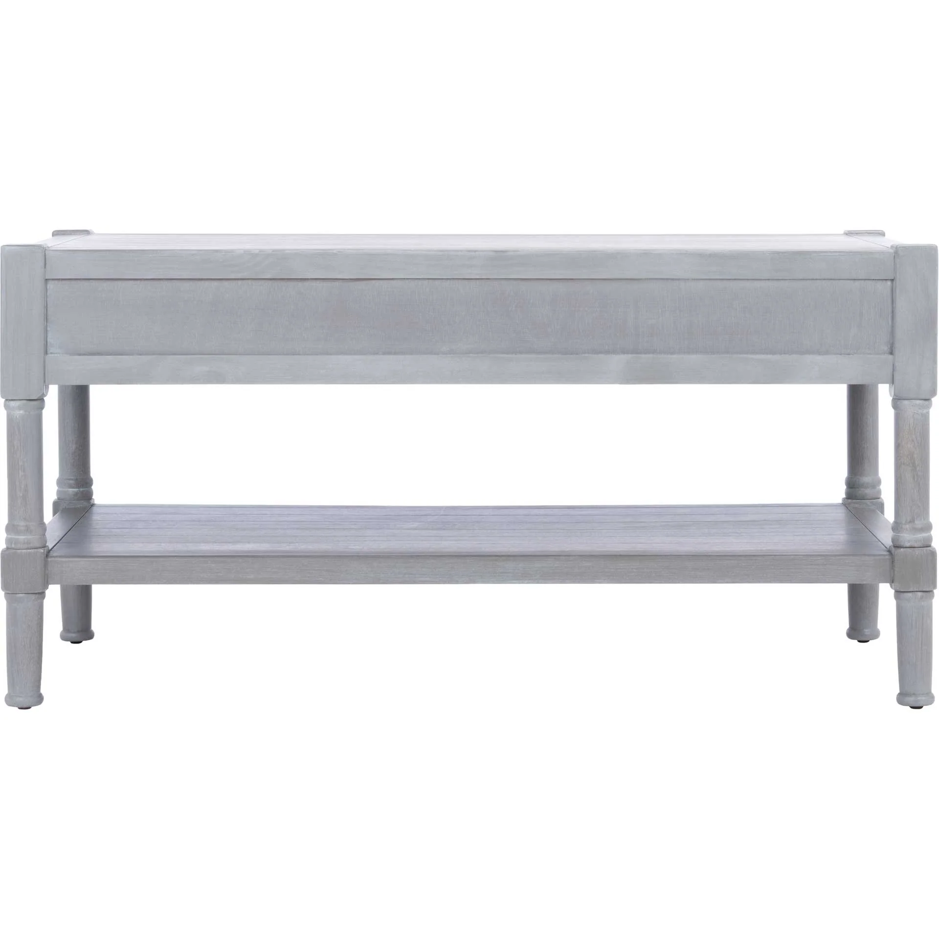 Fidelma 2 Drawer Coffee Table White Washed Gray - Image 4