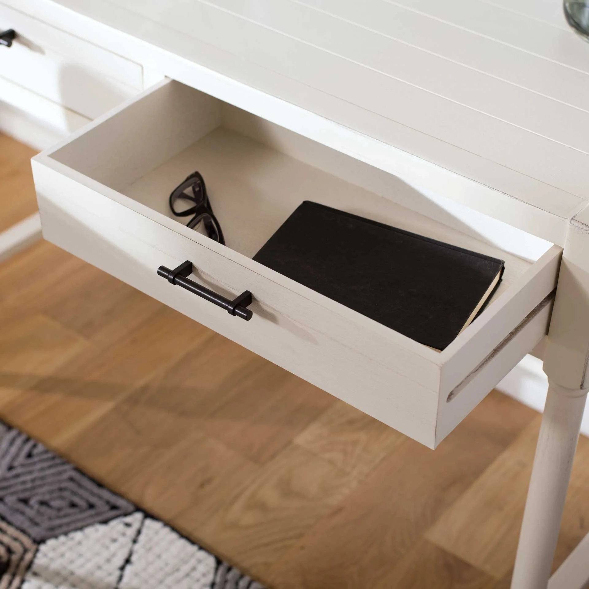 Fidelma Writing Desk Distressed White - Image 7