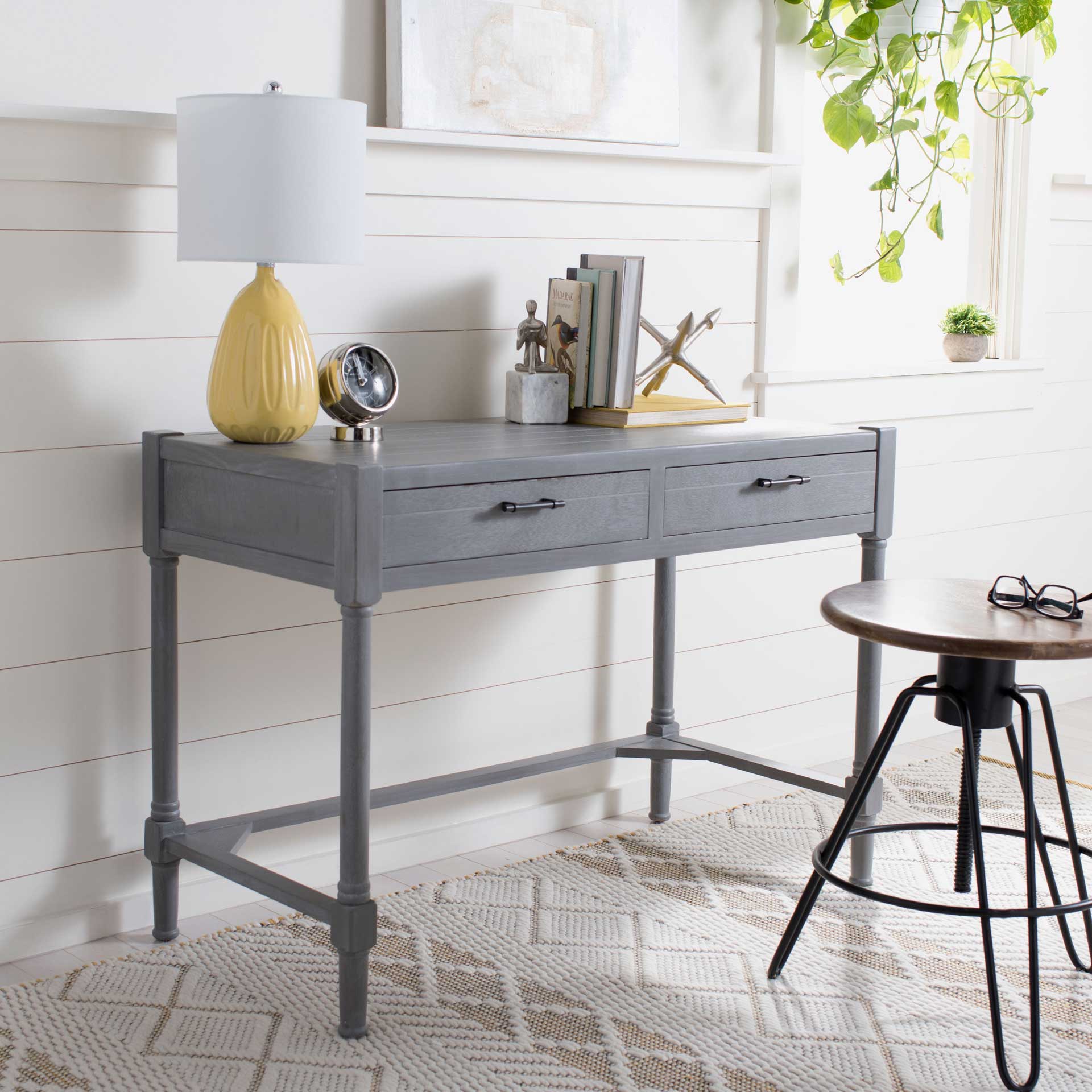 Fidelma Writing Desk White Washed Gray - Image 8