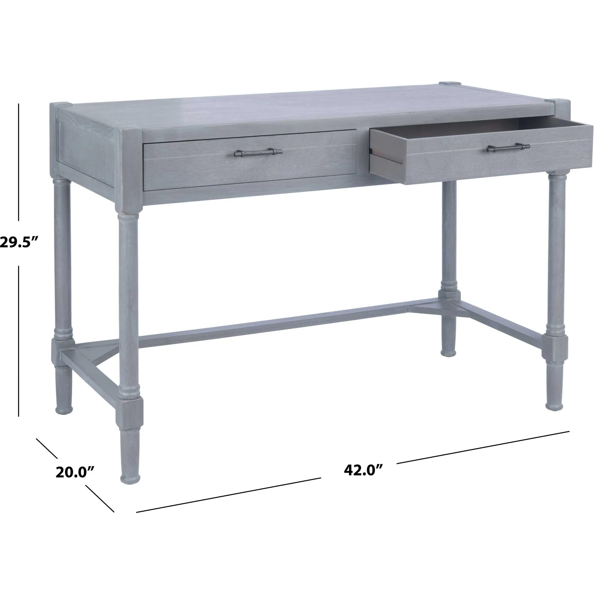 Fidelma Writing Desk White Washed Gray - Image 9