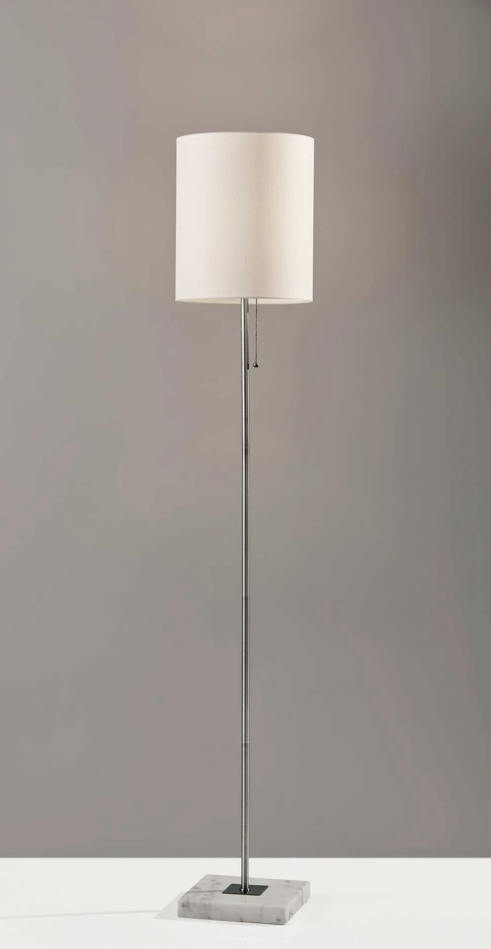 Fife Floor Lamp Brushed Steel - Image 2
