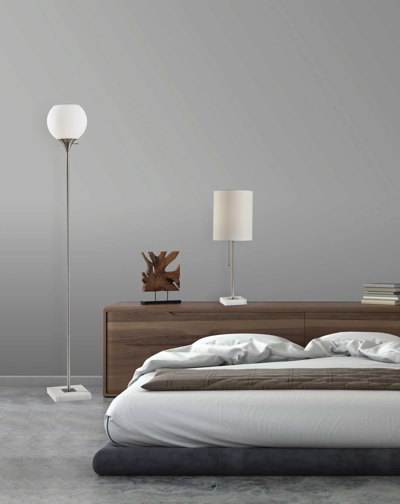 Fife Torchiere Brushed Steel - Image 6