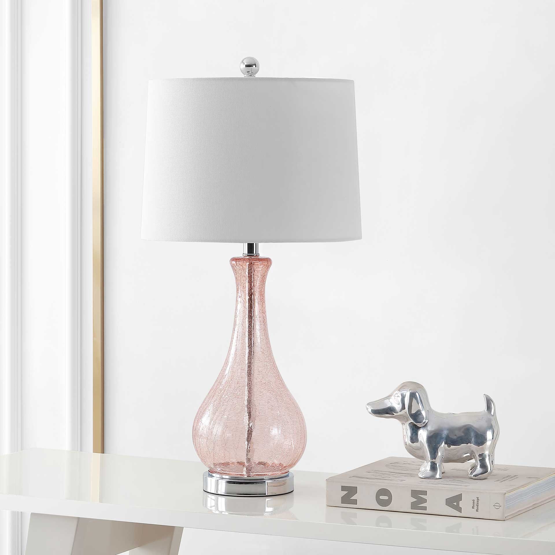 Finesse Table Lamp Light Blush Crackle - Image 3