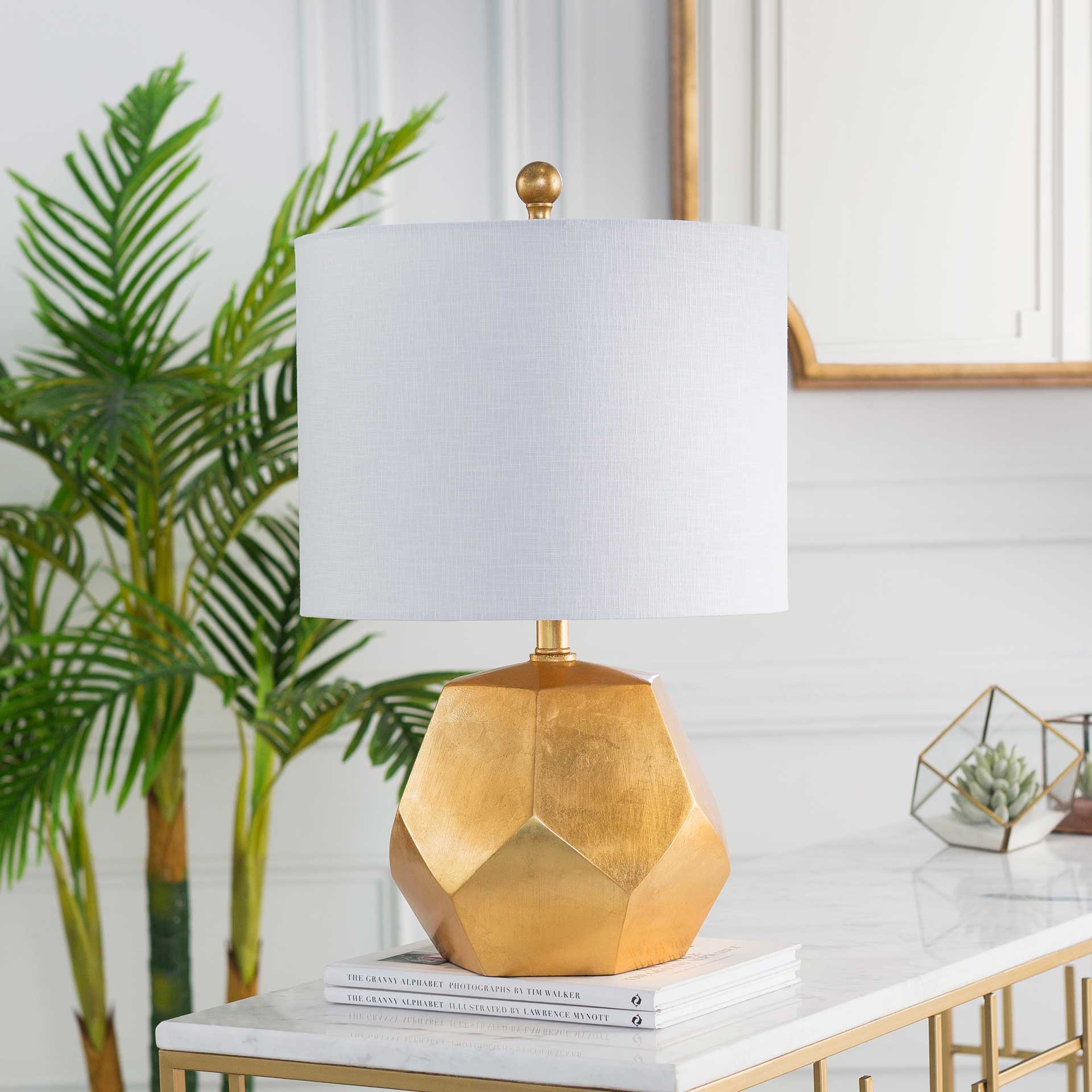 Finley Table Lamp White/Gold - Image 8