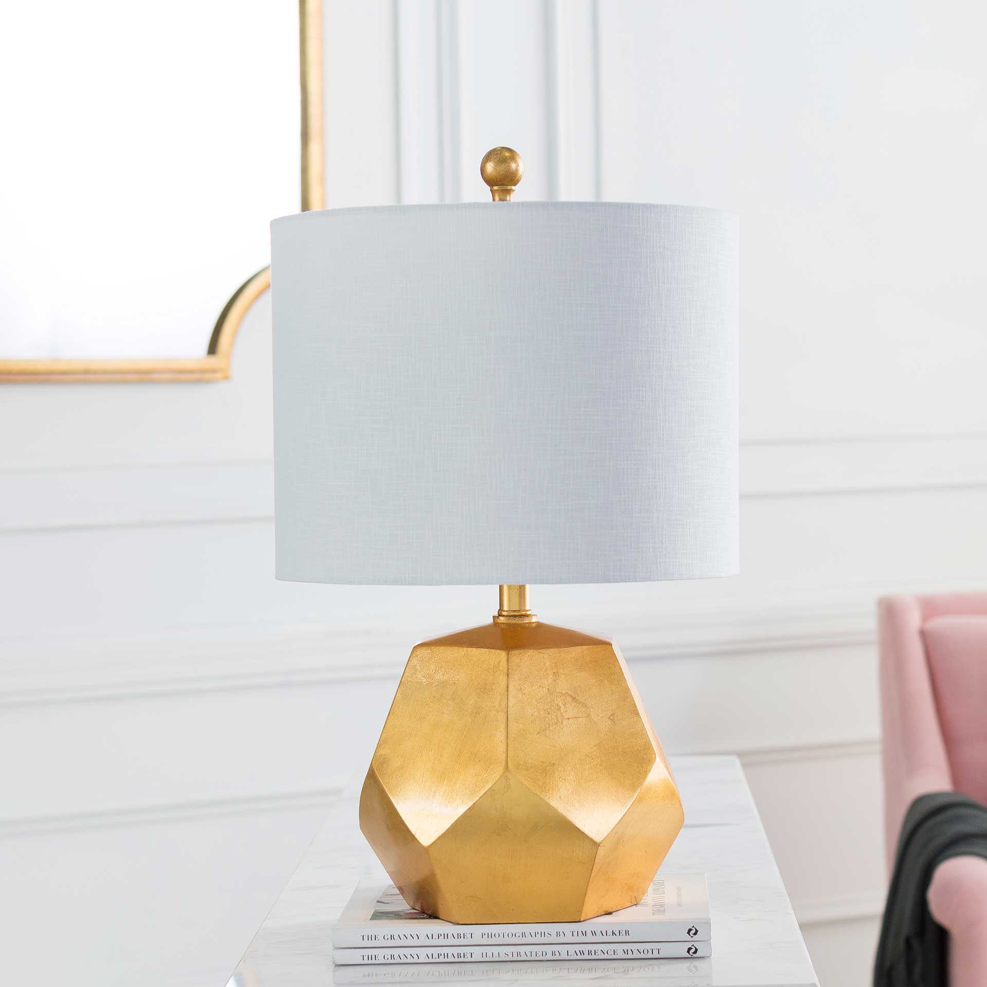 Finley Table Lamp White/Gold - Image 9