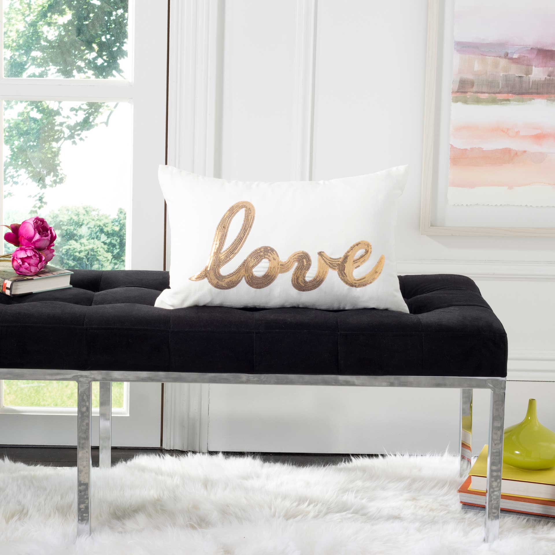 Fiona Comes Love Pillow Gold/Cream - Image 3