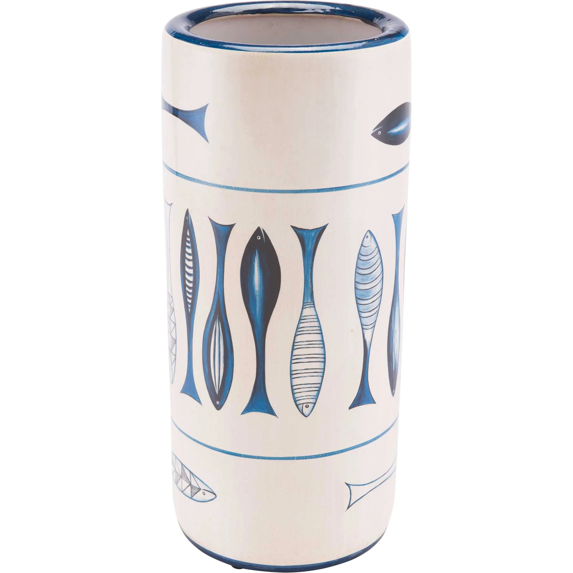 Fish Umbrella Stand White/Blue - Image 2