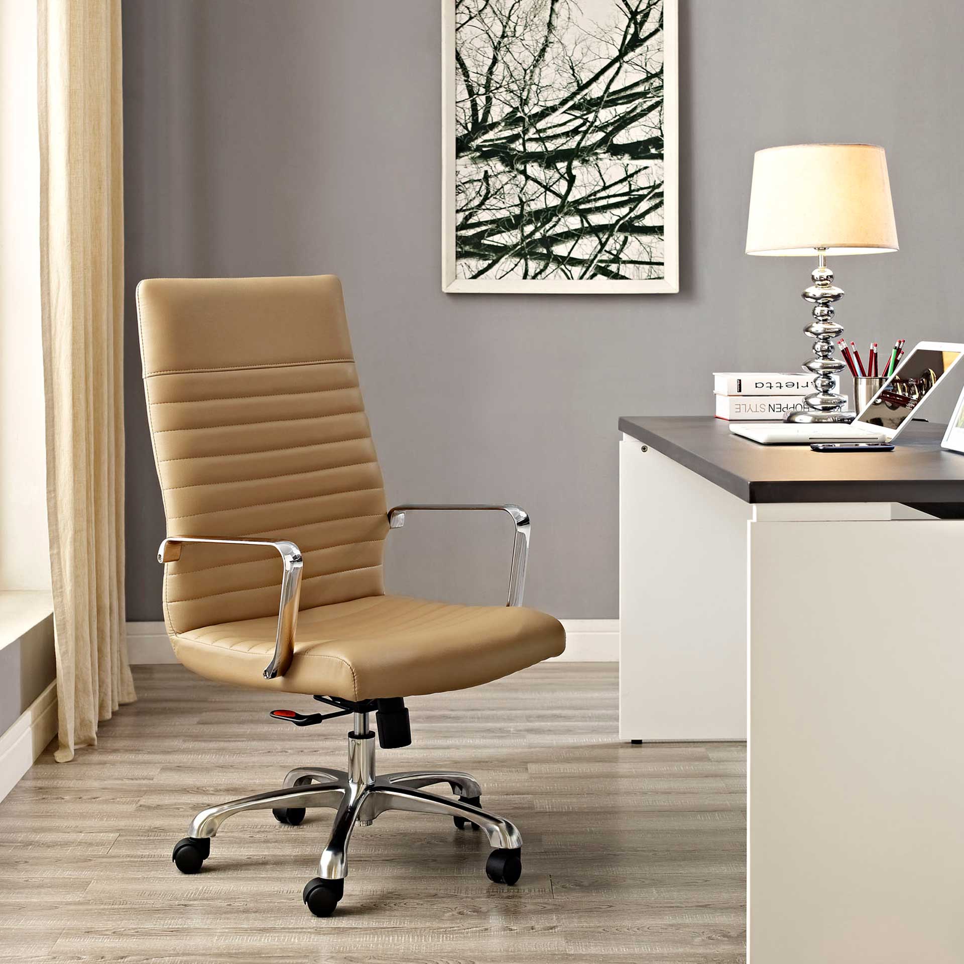 Fisher Highback Office Chair Tan - Image 4