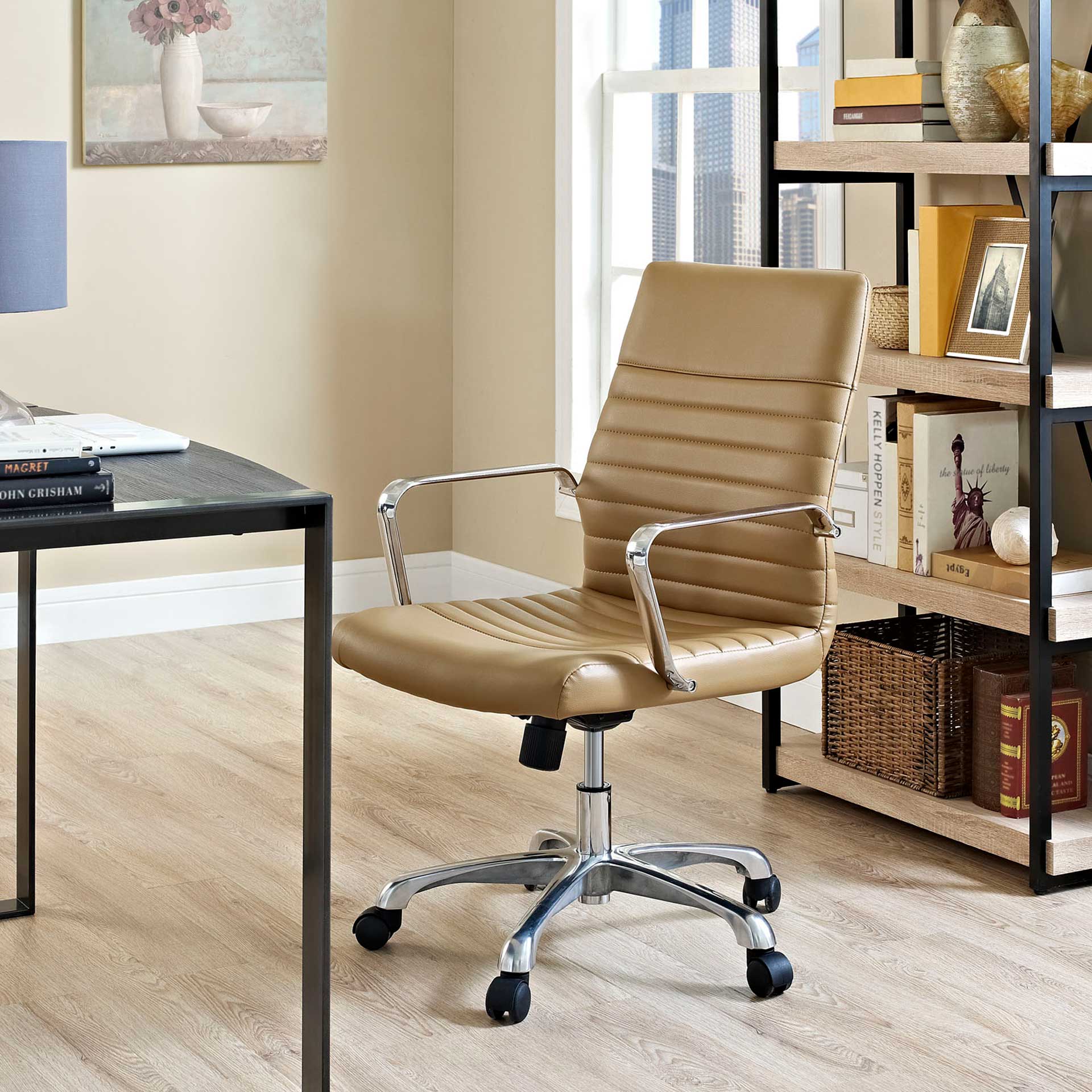 Fisher Mid Back Office Chair Tan - Image 4