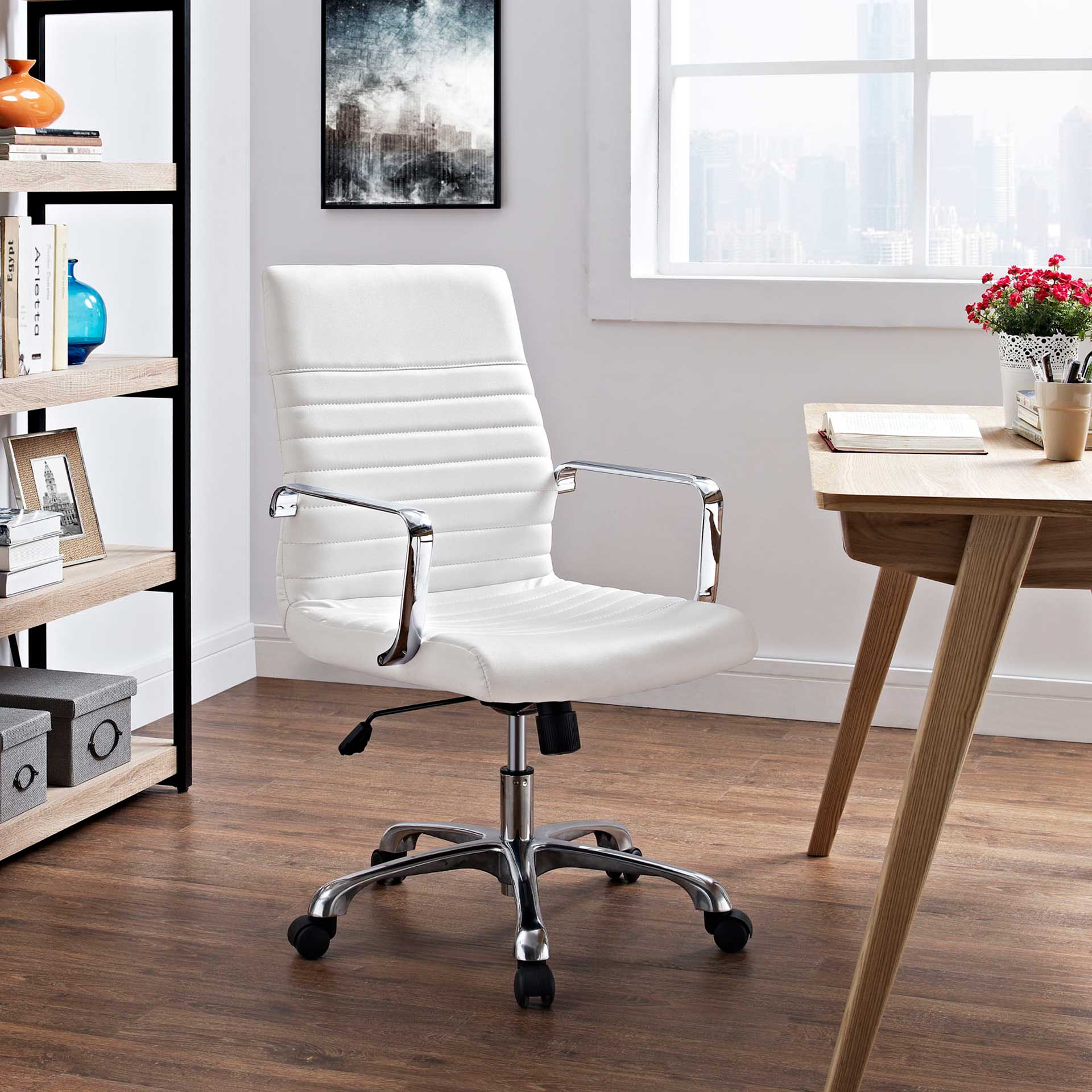 Fisher Mid Back Office Chair White - Image 4