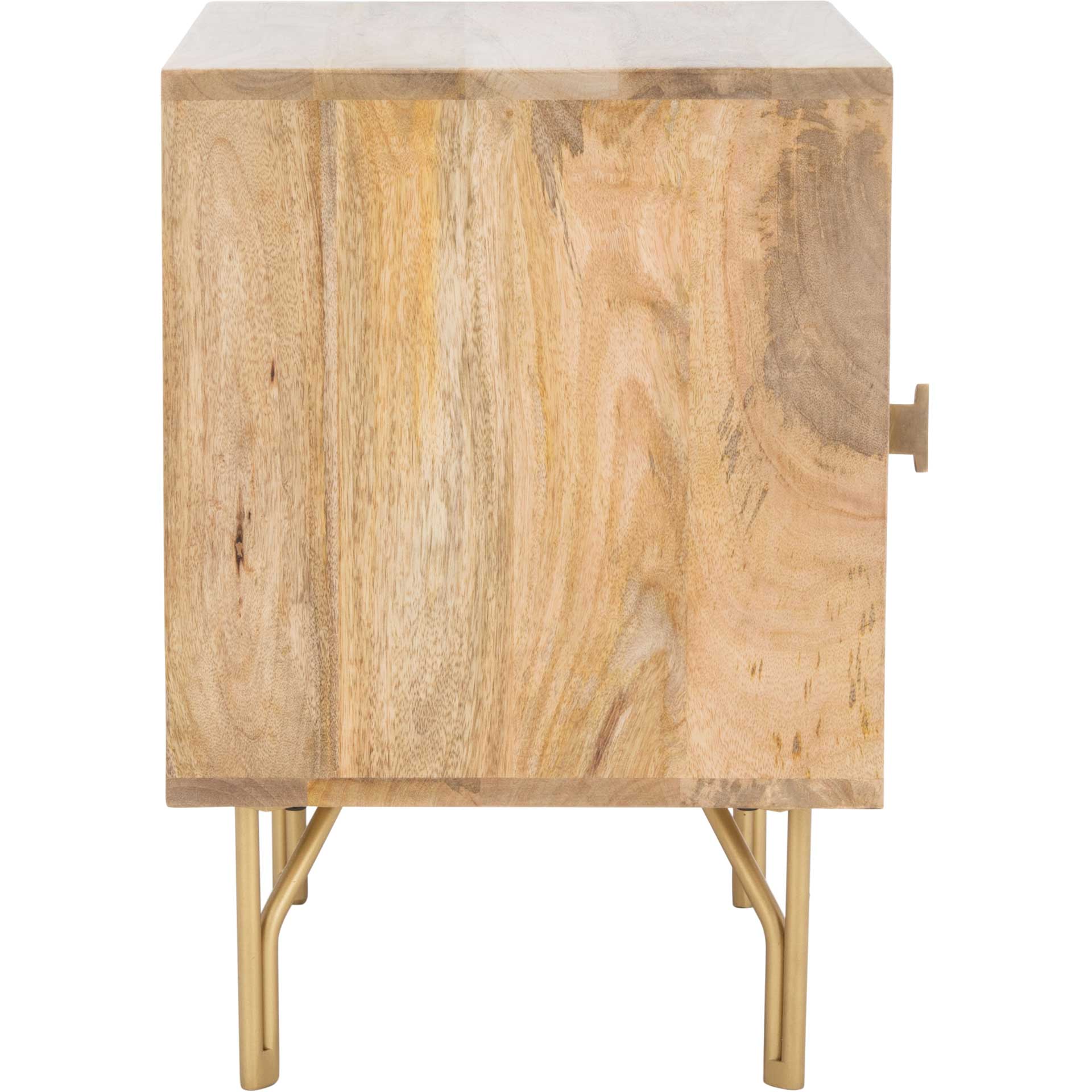 Flannery Nightstand Natural/Brass - Image 3