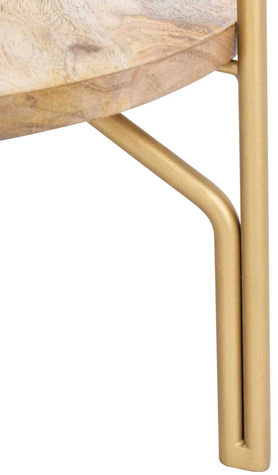 Flannery Round Coffee Table Natural/Brass - Image 3