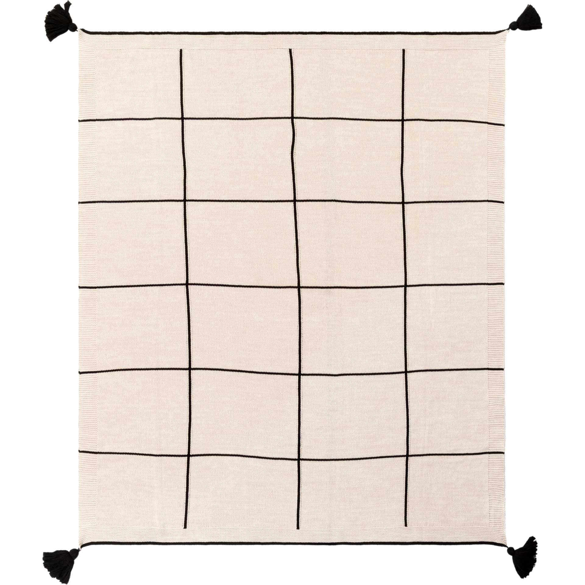 Fletcher Throw Beige/Black - Image 2