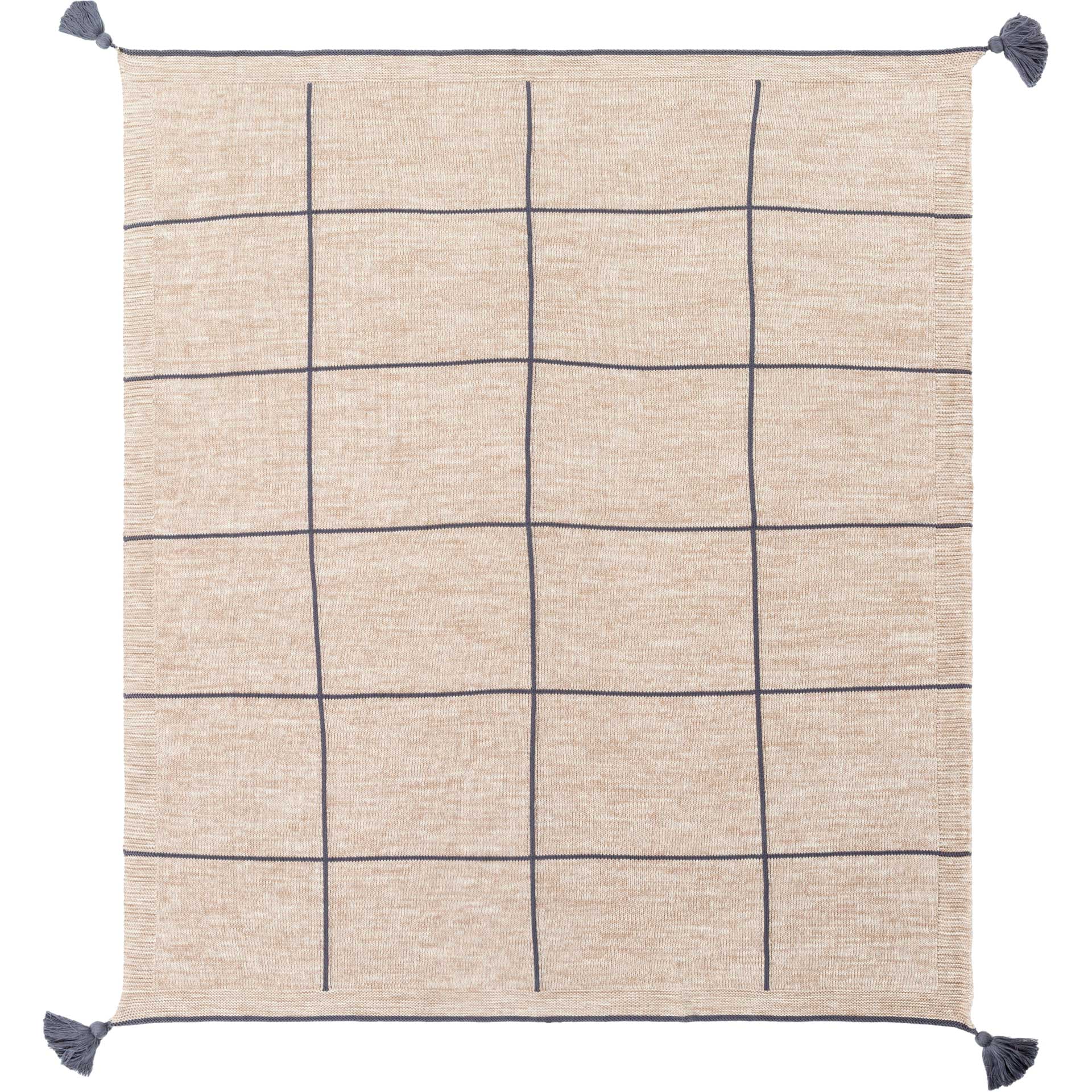 Fletcher Throw Denim/Camel/Ivory - Image 2