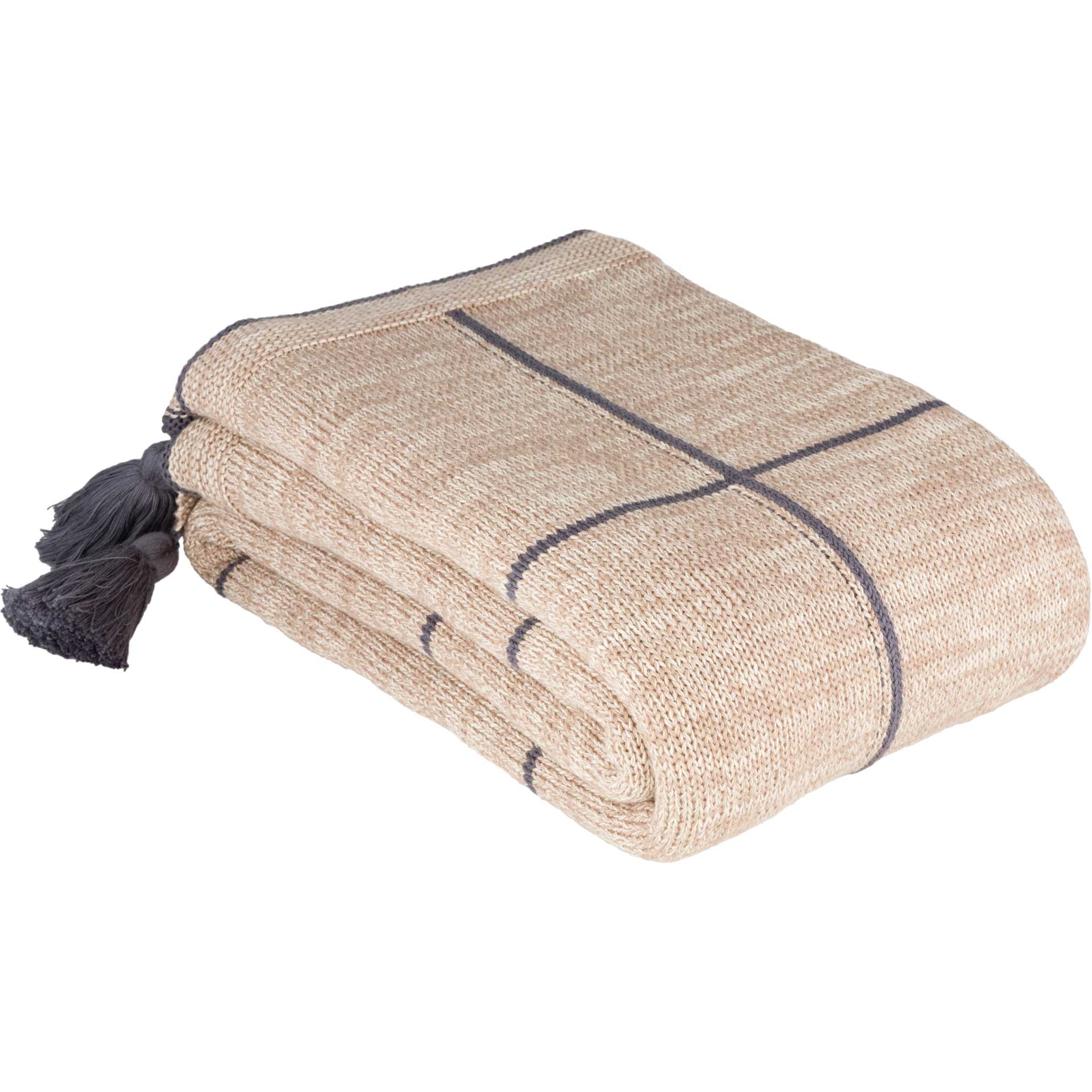 Fletcher Throw Denim/Camel/Ivory - Image 3