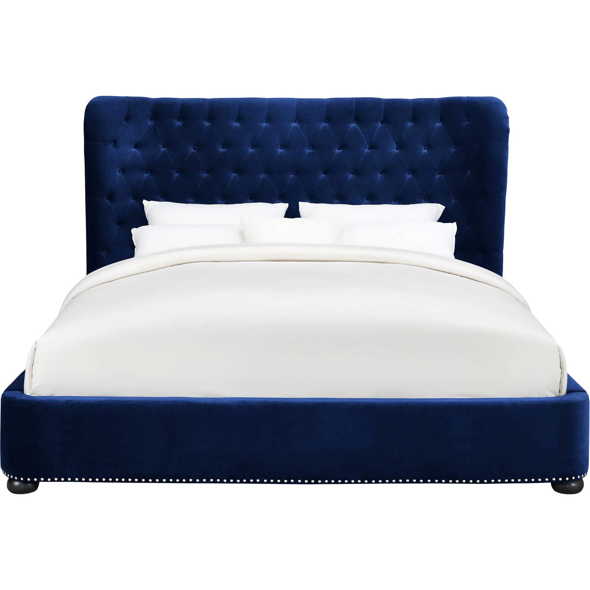 Fletcher Velvet Bed Blue - Image 2