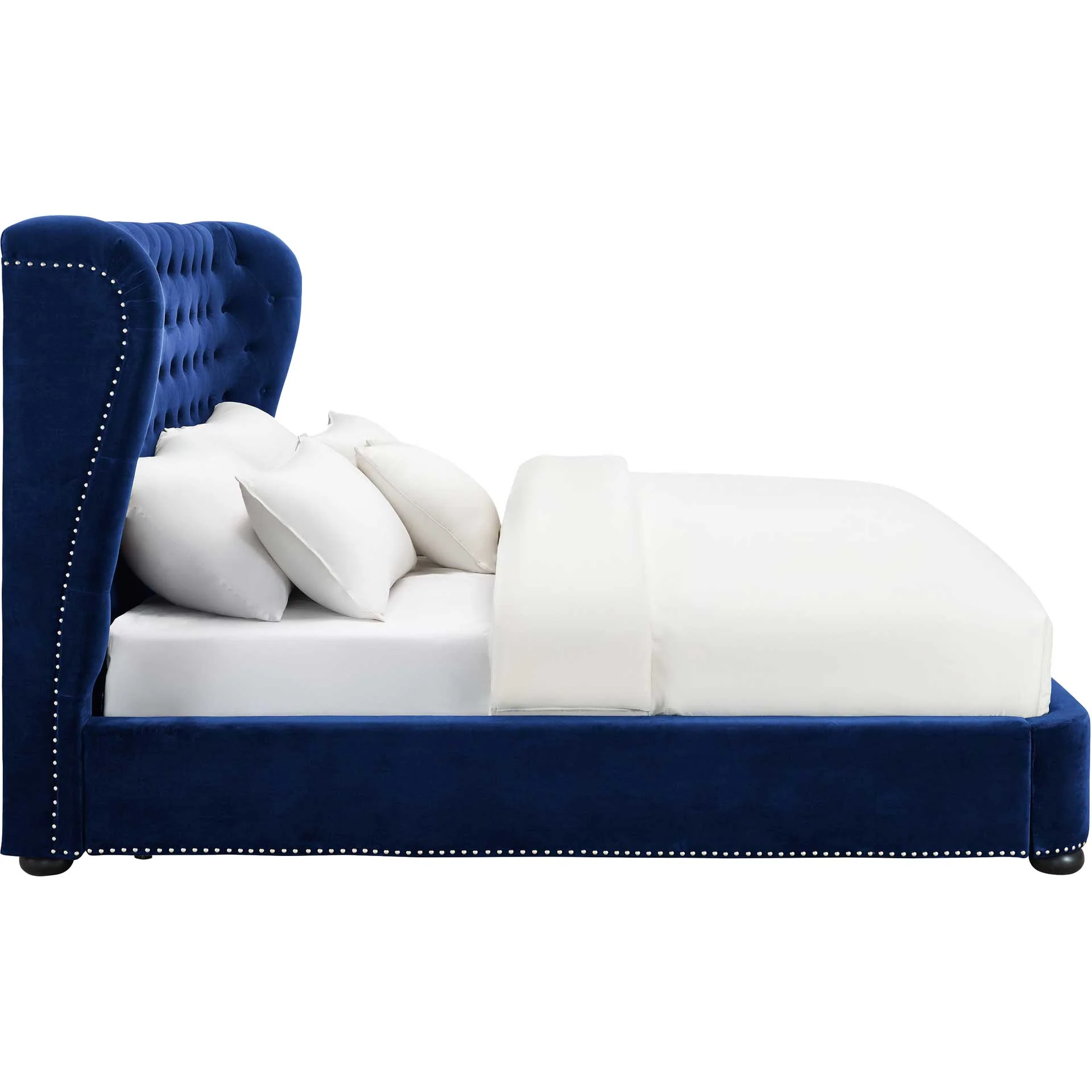 Fletcher Velvet Bed Blue - Image 3