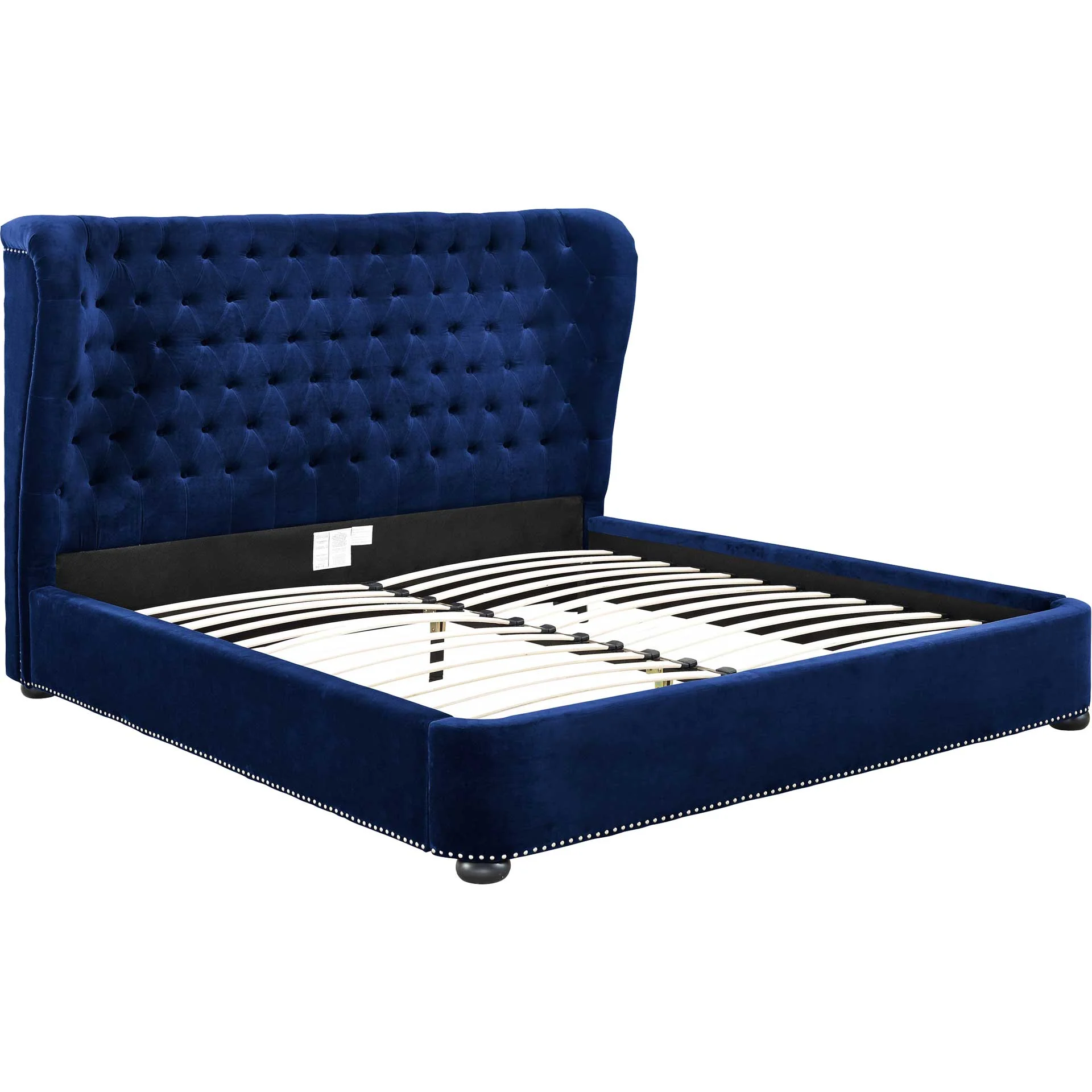 Fletcher Velvet Bed Blue - Image 4