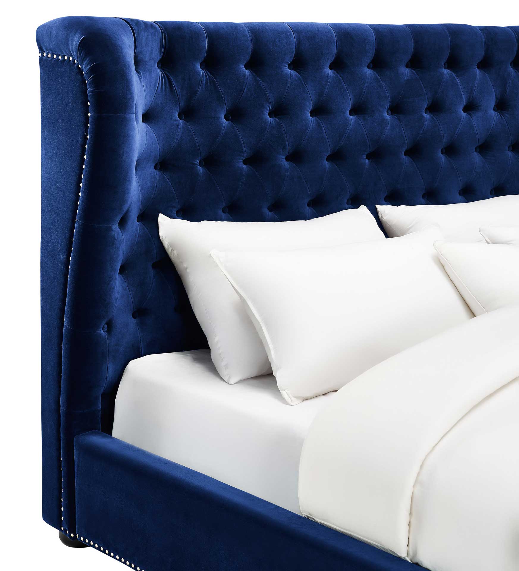 Fletcher Velvet Bed Blue - Image 5