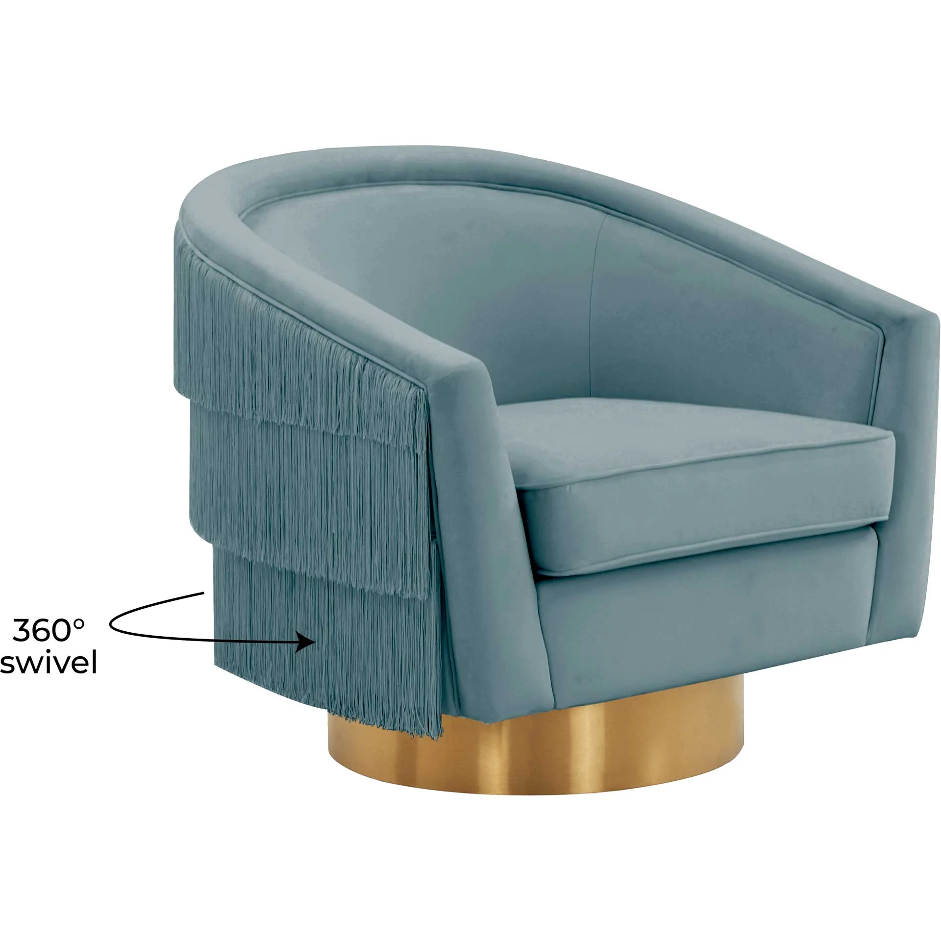 Fleur Swivel Chair Bluestone - Image 5