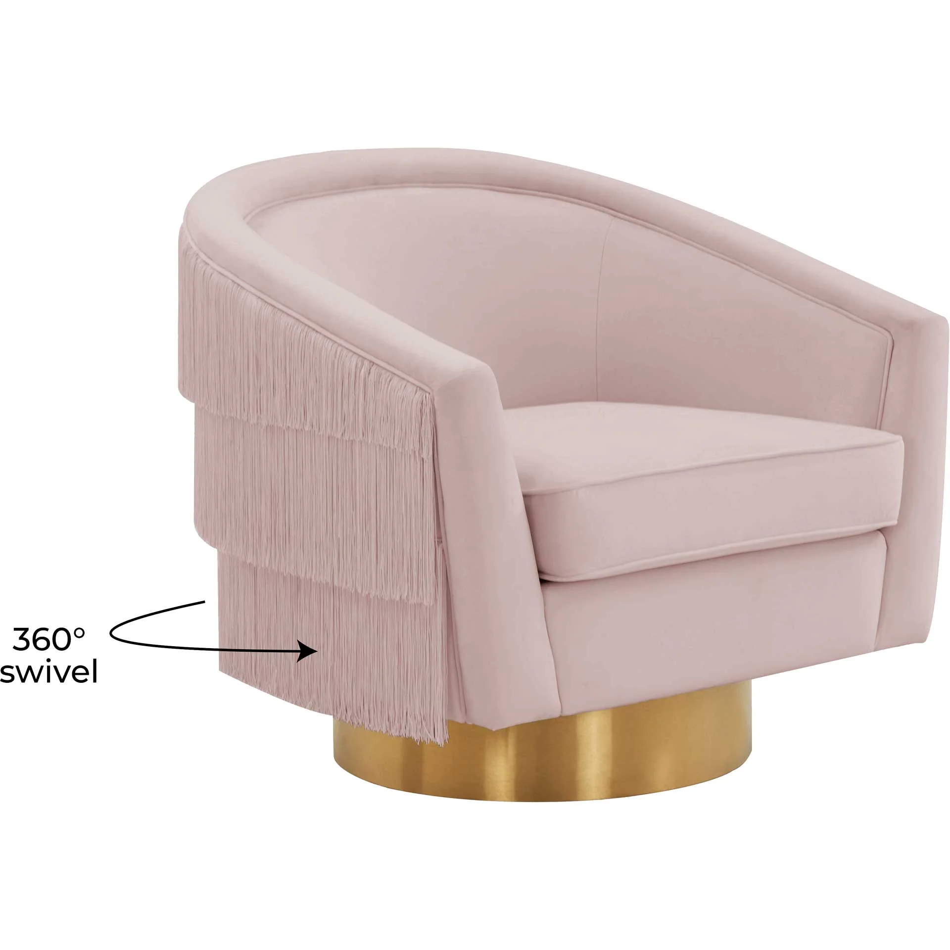 Fleur Swivel Chair Blush - Image 5