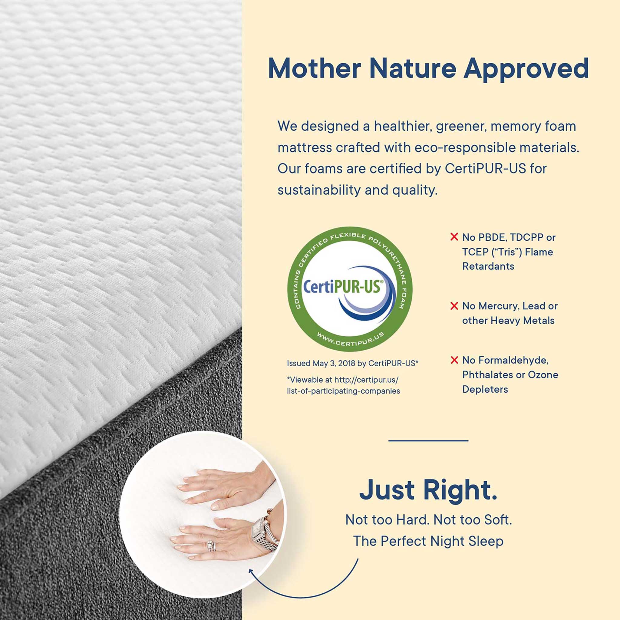 Flexhaven 10" Pressure-Relief Memory Foam Mattress White - Image 3