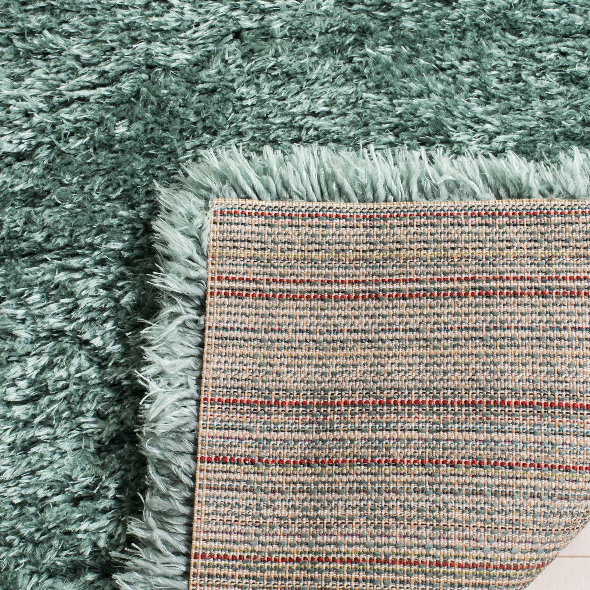 Flokati Shag Blue Area Rug - Image 4