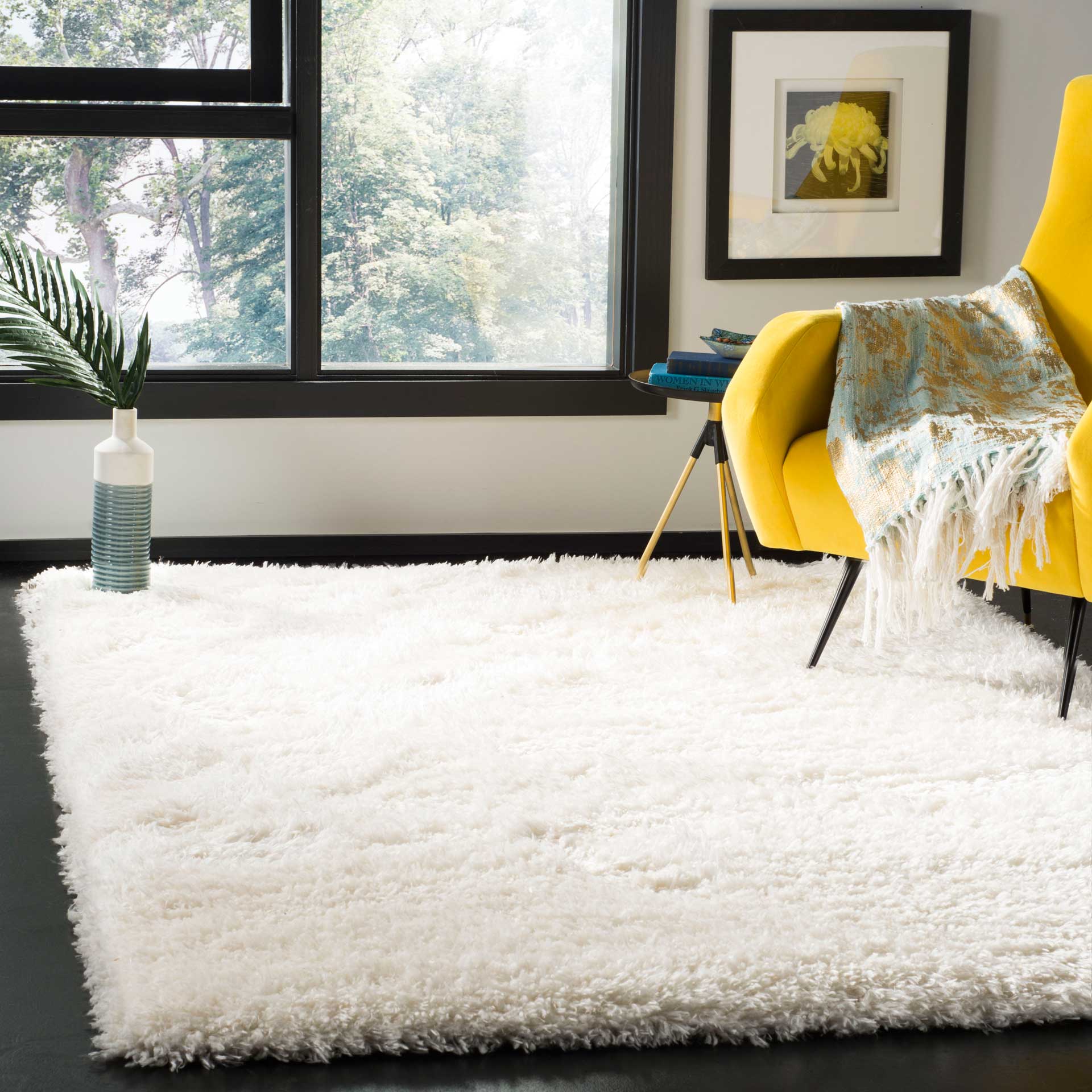 Flokati Shag Ivory Area Rug - Image 5