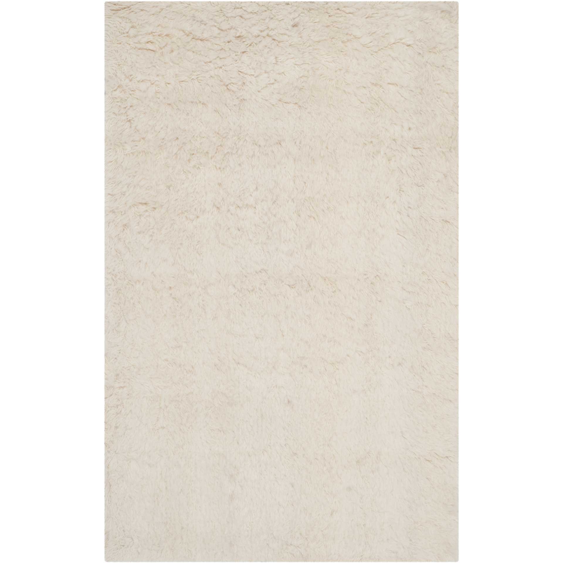 Flokati Shag Wool Ivory Area Rug - Image 4